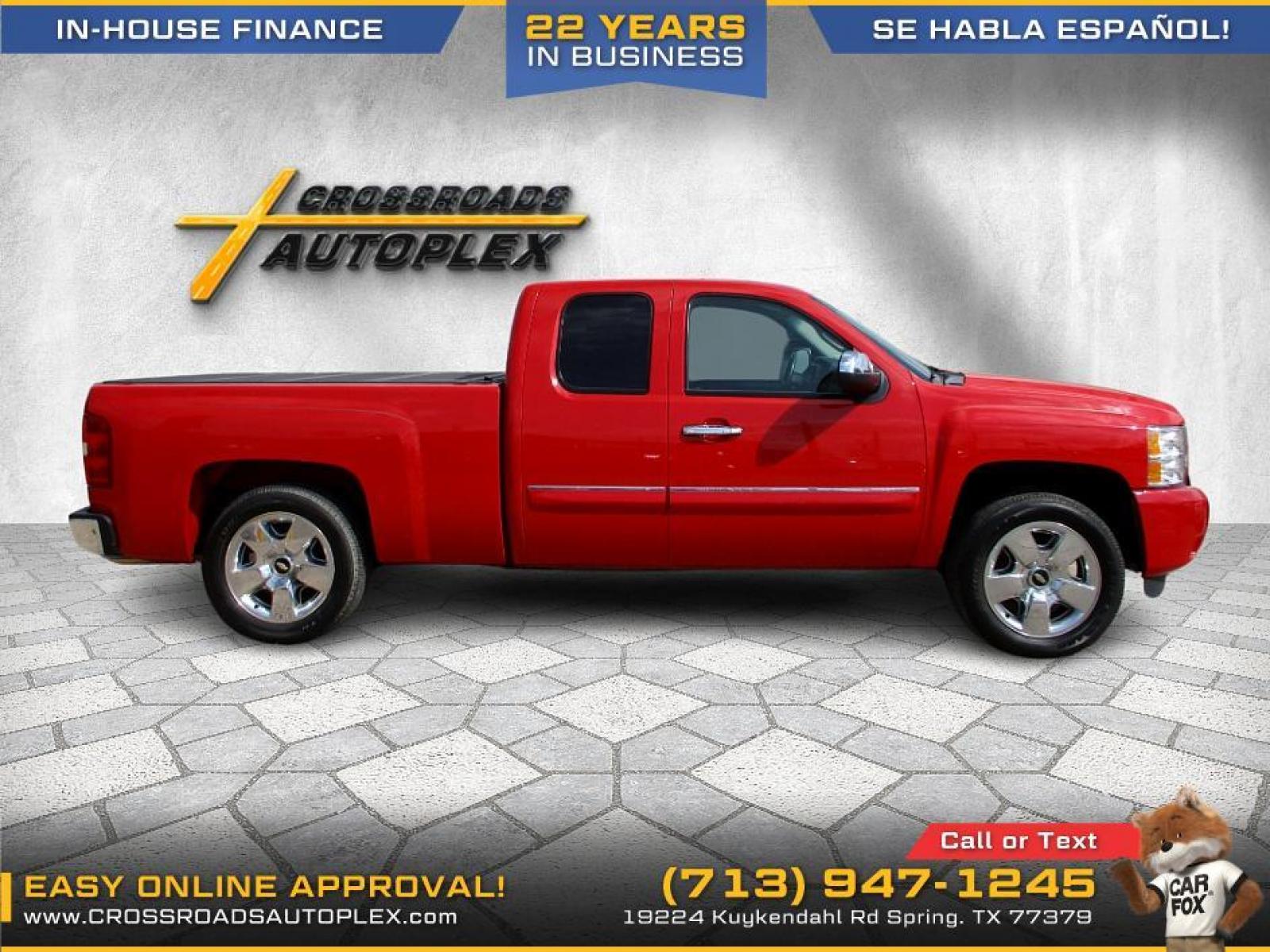 2011 RED /GRAY CHEVROLET SILVERADO 1500 LT Ext. Cab 2WD (1GCRCSE09BZ) with an 5.3L V8 OHV 16V FFV engine, 6-SPEED AUTOMATIC transmission, located at 19224 Kuykendahl Rd, Spring, TX, 77379, (713) 947-1245, 30.049259, -95.491402 - NEW ARRIVAL CHEVROLET SILVERADO CREW CAB PICKUP!! THIS IS A MUST SEE, 4DR CREW CAB, CLOTH INTERIOR WITH NO STAINS AND CUTS, GREAT MILEAGE, ENGINE AND TRANSMISSION RUNS SMOOTH AND FUNCTIONS PROPERLY, ICE COLD A/C, PASSED OUR MULTI-POINT INSPECTION AND READY FOR DELIVERY! ALMOST NEW TIRES AND EXTERIOR - Photo #1