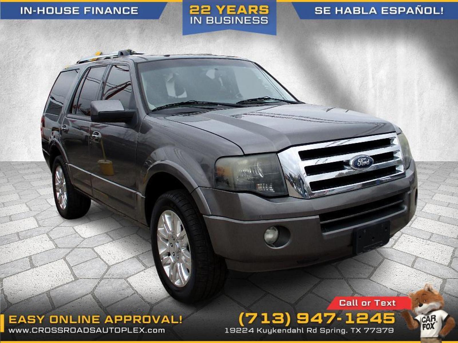 2013 BLACK /TAN FORD EXPEDITION Limited 2WD (1FMJU1K56DE) with an 5.4L V8 SOHC 16V FFV engine, 6-SPEED AUTOMATIC transmission, located at 19224 Kuykendahl Rd, Spring, TX, 77379, (713) 947-1245, 30.049259, -95.491402 - Photo #0