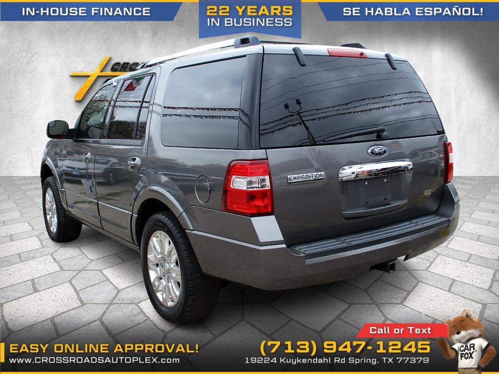 2013 BLACK /TAN FORD EXPEDITION Limited 2WD (1FMJU1K56DE) with an 5.4L V8 SOHC 16V FFV engine, 6-SPEED AUTOMATIC transmission, located at 19224 Kuykendahl Rd, Spring, TX, 77379, (713) 947-1245, 30.049259, -95.491402 - Photo #4