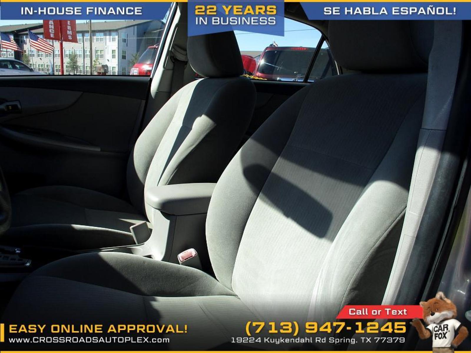 2010 SILVER TOYOTA COROLLA LE 4-Speed AT (2T1BU4EE9AC) with an 1.8L L4 DOHC 16V engine, 4-SPEED AUTOMATIC transmission, located at 19224 Kuykendahl Rd, Spring, TX, 77379, (713) 947-1245, 30.049259, -95.491402 - LIKE NEW CONDITION! QUALIFIES FOR "IN-HOUSE"FINANCING!!! THIS UNIT IS A MUST SEE, VERY CLEAN INSIDE & OUT, AUTOMATIC, COLD A/C SERVICED AND MAINTAINED, CARPETS AND SEATS ARE FREE OF SOILS AND STAINS, A NON-SMOKER, ENGINE HAS BEEN SERVICE AND TRANSMISSION SHIFTS SMOOTH. WE HAVE ALL TYPES OF FINANCING - Photo #10