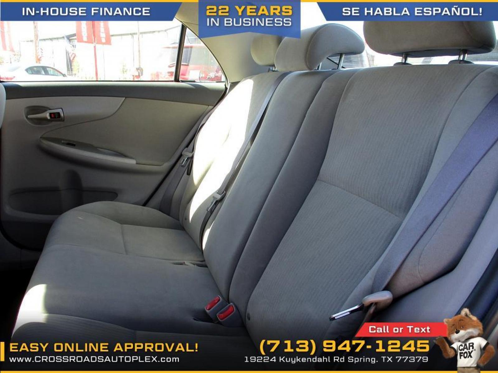 2010 SILVER TOYOTA COROLLA LE 4-Speed AT (2T1BU4EE9AC) with an 1.8L L4 DOHC 16V engine, 4-SPEED AUTOMATIC transmission, located at 19224 Kuykendahl Rd, Spring, TX, 77379, (713) 947-1245, 30.049259, -95.491402 - LIKE NEW CONDITION! QUALIFIES FOR "IN-HOUSE"FINANCING!!! THIS UNIT IS A MUST SEE, VERY CLEAN INSIDE & OUT, AUTOMATIC, COLD A/C SERVICED AND MAINTAINED, CARPETS AND SEATS ARE FREE OF SOILS AND STAINS, A NON-SMOKER, ENGINE HAS BEEN SERVICE AND TRANSMISSION SHIFTS SMOOTH. WE HAVE ALL TYPES OF FINANCING - Photo #8