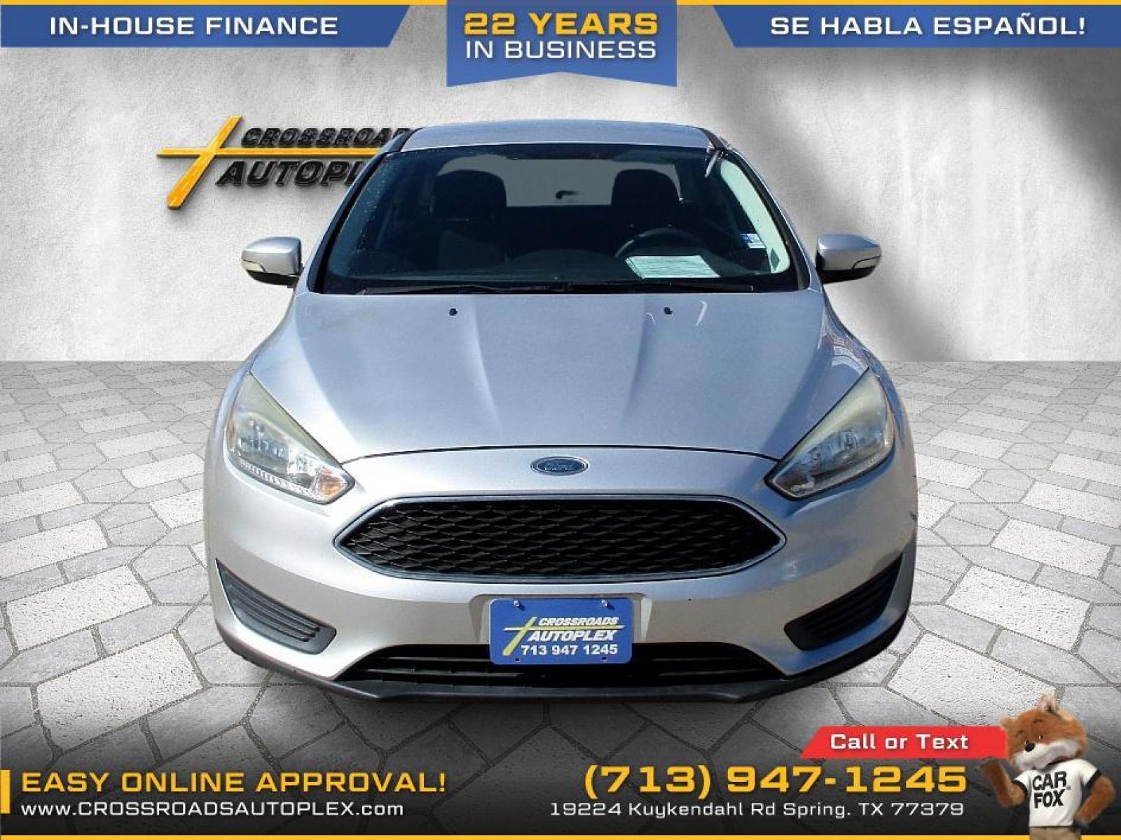 2015 SILVER FORD FOCUS SE Sedan (1FADP3F22FL) with an 2.0L L4 DOHC 16V engine, 5-SPEED MANUAL OR 6-SPEED AUTOMATIC transmission, located at 19224 Kuykendahl Rd, Spring, TX, 77379, (713) 947-1245, 30.049259, -95.491402 - Photo #7