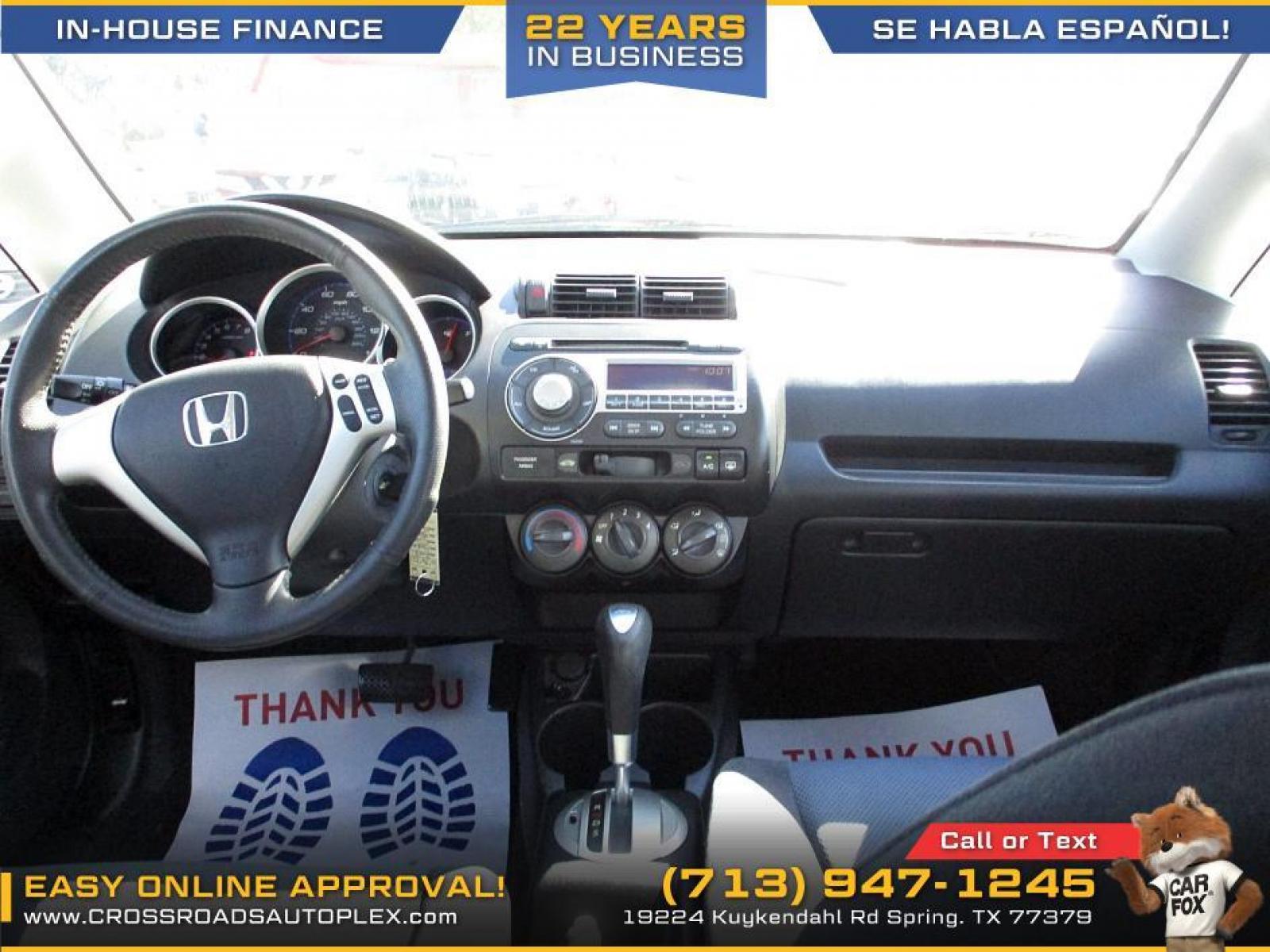 2008 SILVER /GRAY HONDA FIT Sport 5-Speed AT (JHMGD38648S) with an 1.5L L4 SOHC 16V engine, 5-SPEED AUTOMATIC transmission, located at 19224 Kuykendahl Rd, Spring, TX, 77379, (713) 947-1245, 30.049259, -95.491402 - Photo #10