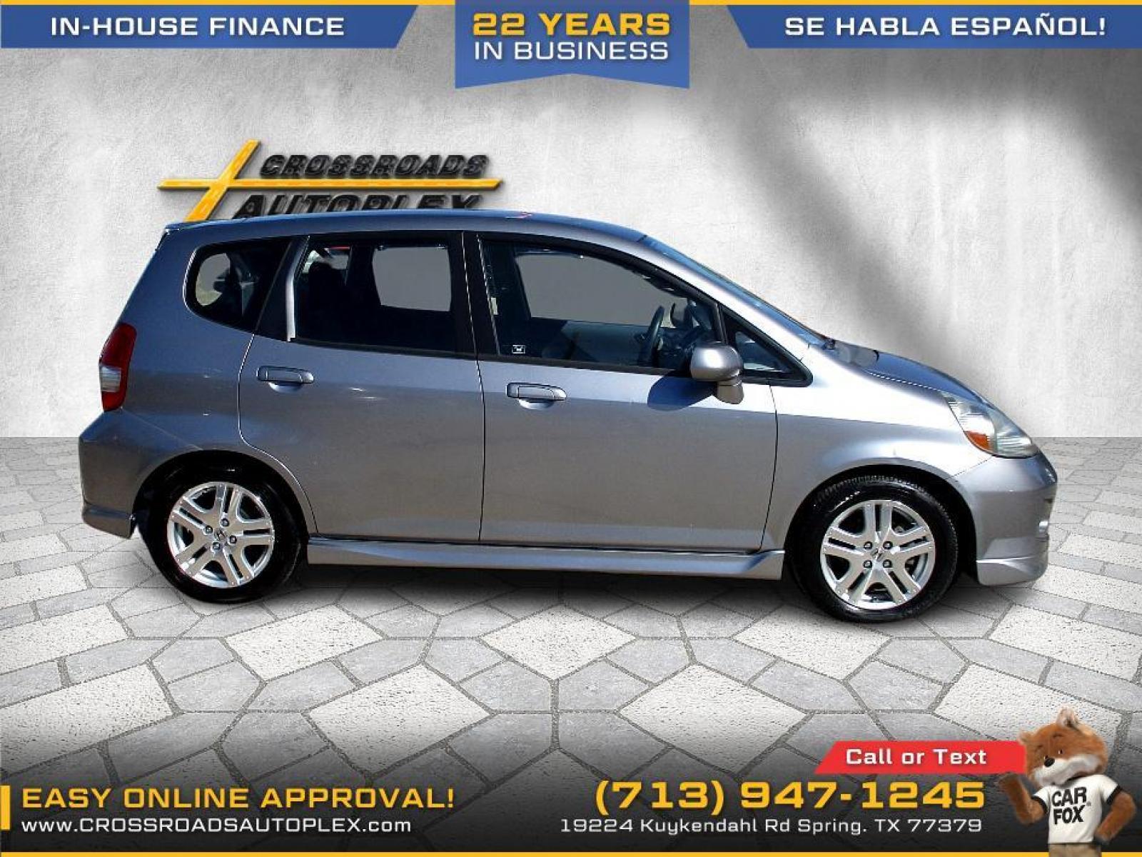 2008 SILVER /GRAY HONDA FIT Sport 5-Speed AT (JHMGD38648S) with an 1.5L L4 SOHC 16V engine, 5-SPEED AUTOMATIC transmission, located at 19224 Kuykendahl Rd, Spring, TX, 77379, (713) 947-1245, 30.049259, -95.491402 - Photo #1