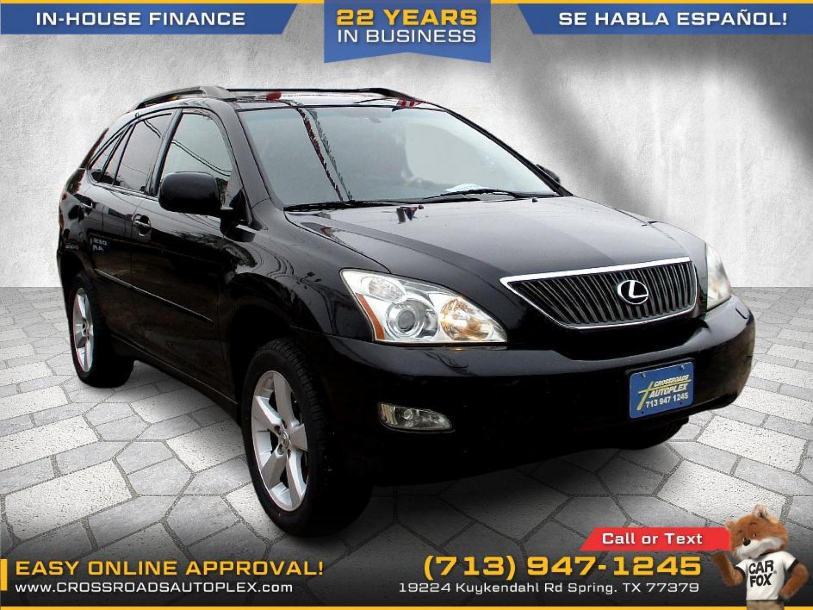 2007 BLACK LEXUS RX 350 AWD (2T2HK31U47C) with an 3.5L V6 DOHC 24V engine, 5-SPEED AUTOMATIC transmission, located at 19224 Kuykendahl Rd, Spring, TX, 77379, (713) 947-1245, 30.049259, -95.491402 - Photo #0