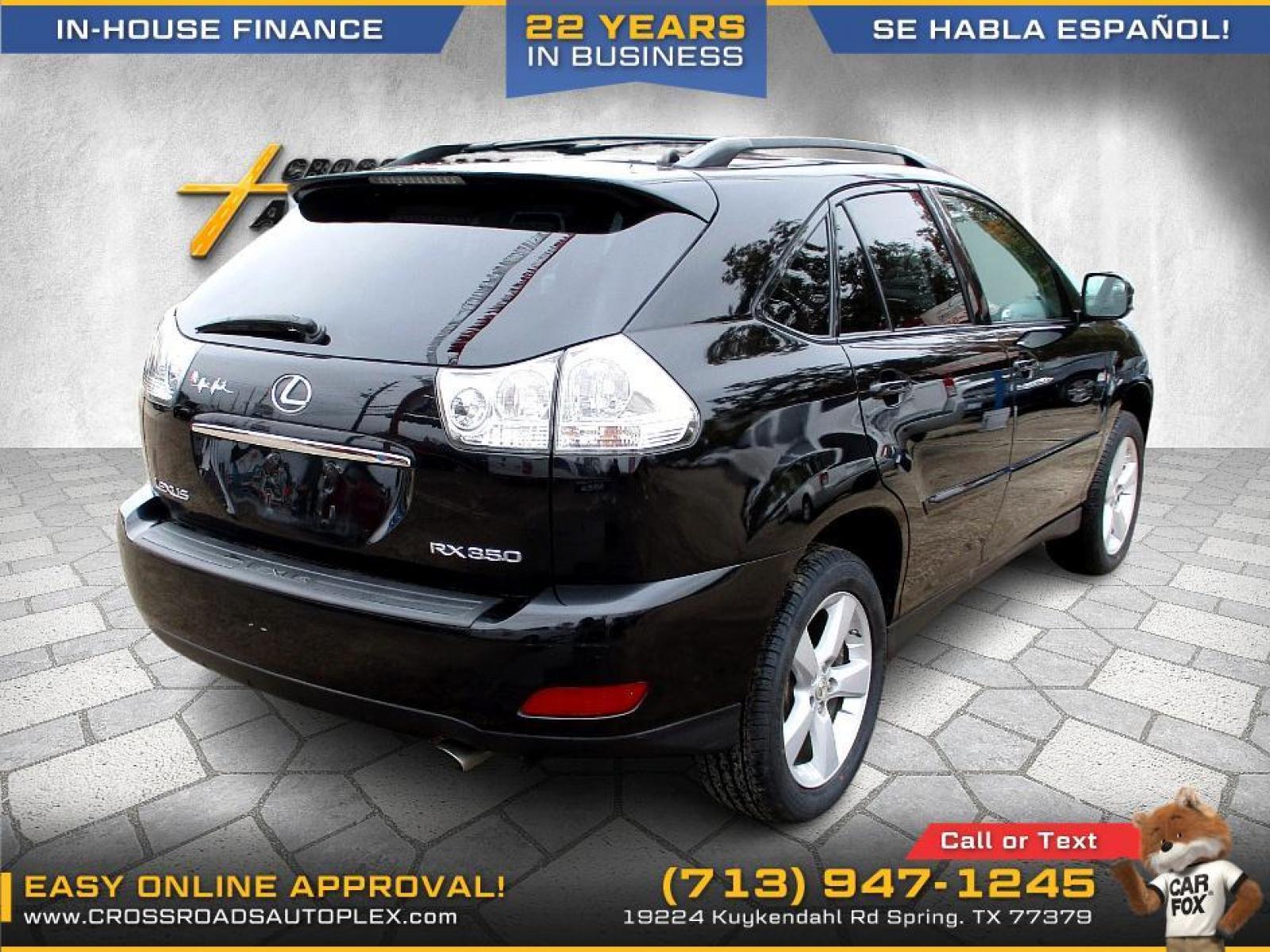 2007 BLACK LEXUS RX 350 AWD (2T2HK31U47C) with an 3.5L V6 DOHC 24V engine, 5-SPEED AUTOMATIC transmission, located at 19224 Kuykendahl Rd, Spring, TX, 77379, (713) 947-1245, 30.049259, -95.491402 - Photo #2