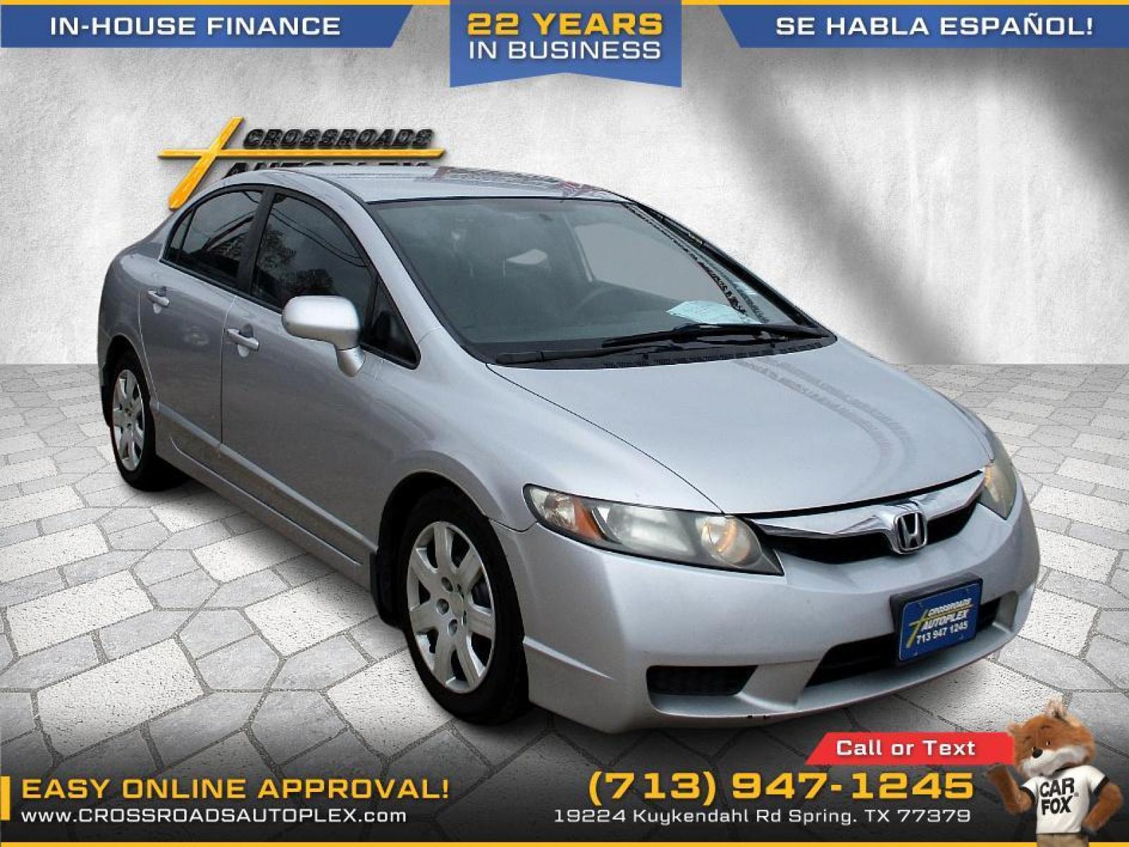 2011 SILVER HONDA CIVIC LX Sedan 5-Speed AT (19XFA1F55BE) with an 1.8L L4 SOHC 16V engine, 5-SPEED AUTOMATIC transmission, located at 19224 Kuykendahl Rd, Spring, TX, 77379, (713) 947-1245, 30.049259, -95.491402 - Photo #0
