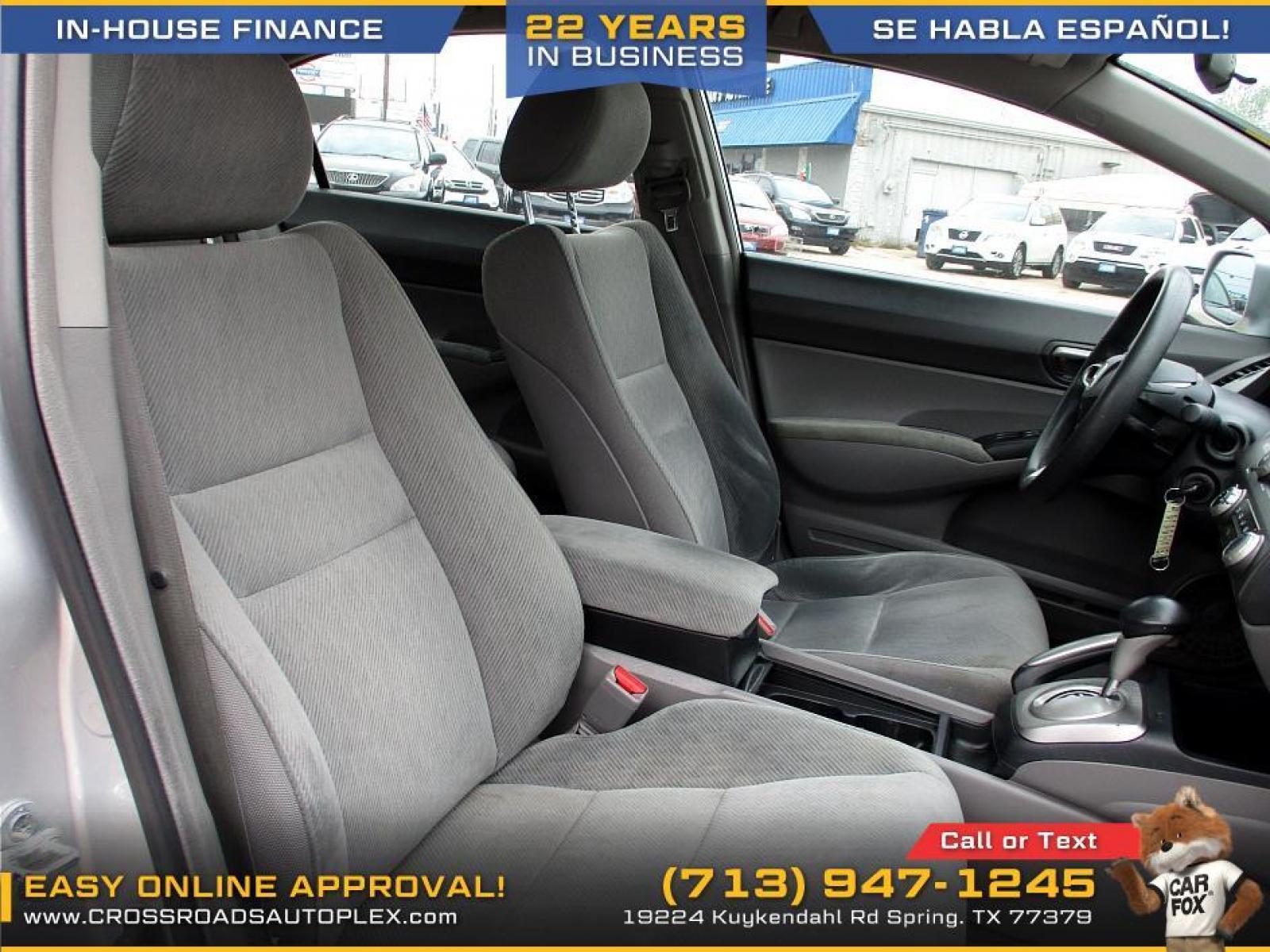 2011 SILVER HONDA CIVIC LX Sedan 5-Speed AT (19XFA1F55BE) with an 1.8L L4 SOHC 16V engine, 5-SPEED AUTOMATIC transmission, located at 19224 Kuykendahl Rd, Spring, TX, 77379, (713) 947-1245, 30.049259, -95.491402 - Photo #11