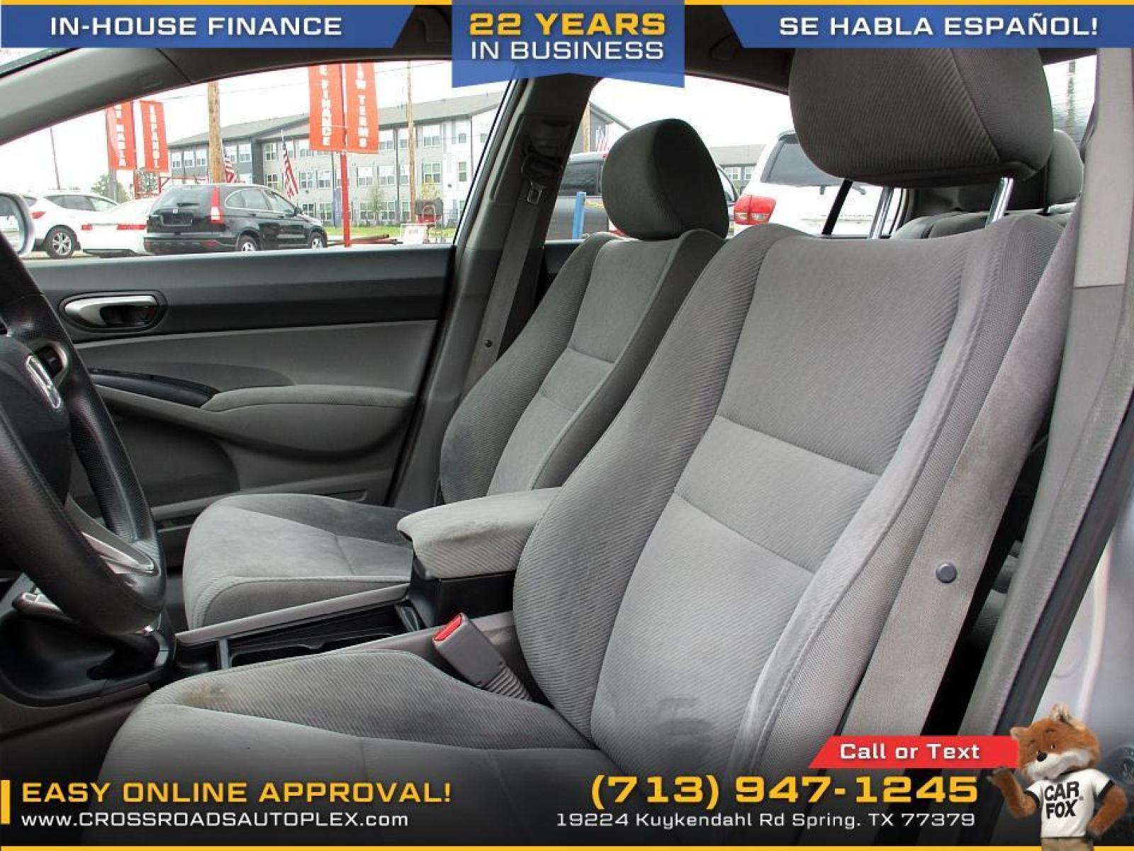 2011 SILVER HONDA CIVIC LX Sedan 5-Speed AT (19XFA1F55BE) with an 1.8L L4 SOHC 16V engine, 5-SPEED AUTOMATIC transmission, located at 19224 Kuykendahl Rd, Spring, TX, 77379, (713) 947-1245, 30.049259, -95.491402 - Photo #12
