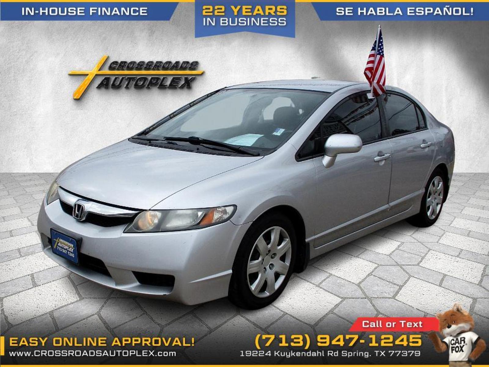 2011 SILVER HONDA CIVIC LX Sedan 5-Speed AT (19XFA1F55BE) with an 1.8L L4 SOHC 16V engine, 5-SPEED AUTOMATIC transmission, located at 19224 Kuykendahl Rd, Spring, TX, 77379, (713) 947-1245, 30.049259, -95.491402 - Photo #6