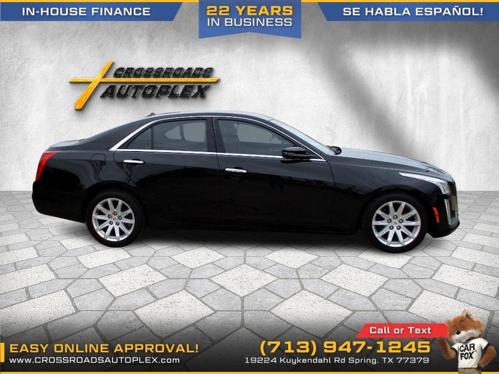 2014 BLACK CADILLAC CTS 2.0L Turbo RWD (1G6AP5SX5E0) with an 2.0L L4 DOHC 24V TURBO engine, 6-SPEED AUTOMATIC transmission, located at 19224 Kuykendahl Rd, Spring, TX, 77379, (713) 947-1245, 30.049259, -95.491402 - Photo #1