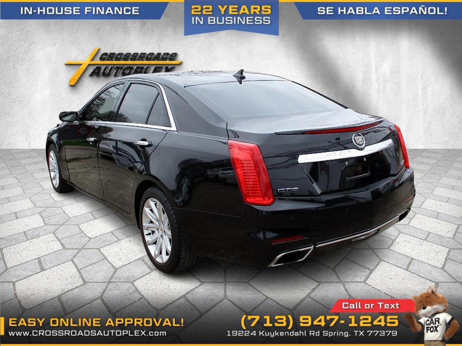 2014 BLACK CADILLAC CTS 2.0L Turbo RWD (1G6AP5SX5E0) with an 2.0L L4 DOHC 24V TURBO engine, 6-SPEED AUTOMATIC transmission, located at 19224 Kuykendahl Rd, Spring, TX, 77379, (713) 947-1245, 30.049259, -95.491402 - Photo #3