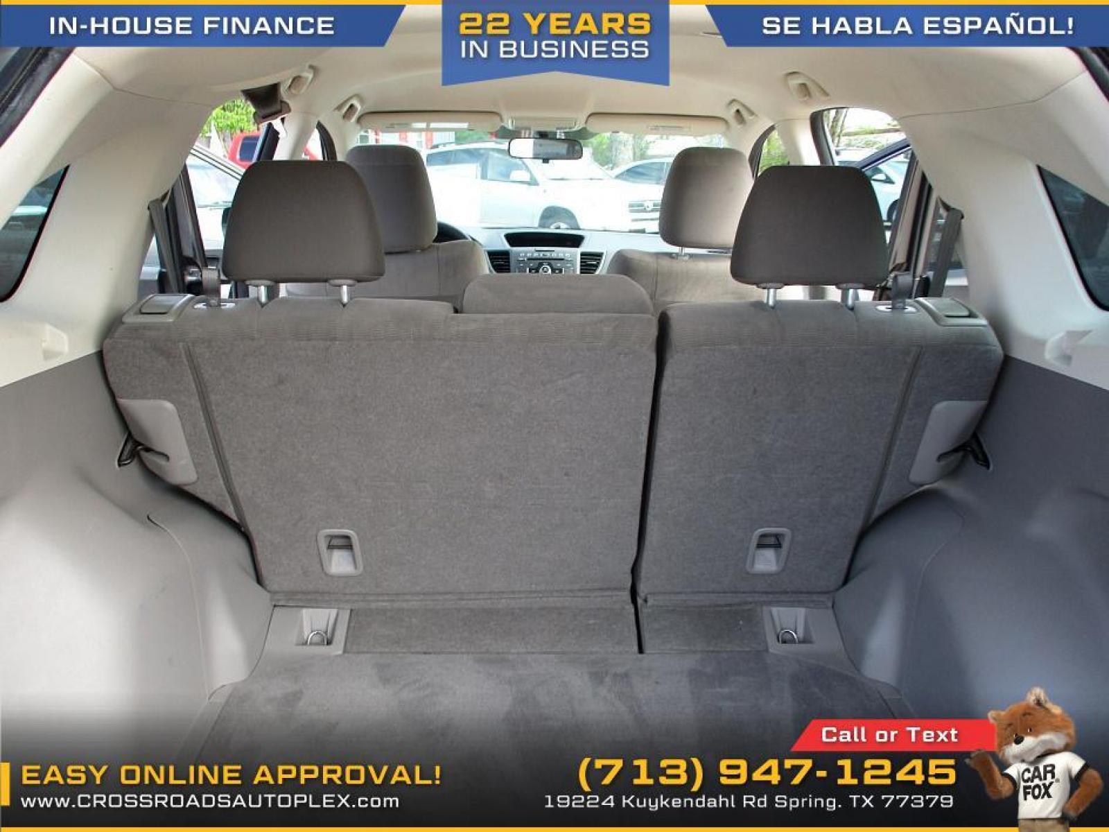 2014 GRAY /GRAY HONDA CR-V LX 2WD 5-Speed AT (3CZRM3H36EG) with an 2.4L L4 DOHC 16V engine, 5-SPEED AUTOMATIC transmission, located at 19224 Kuykendahl Rd, Spring, TX, 77379, (713) 947-1245, 30.049259, -95.491402 - This Honda Crv has all the features you could ask for! Feels big behind the wheel. A huge pro for this unit is the roomy interior with five-passenger seating, versatile storage and cargo-hauling abilities, many standard features, comfortable ride, smooth power delivery. Edmunds Say: One of the best - Photo #11