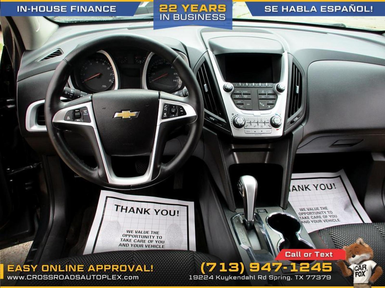2013 GRAY /BLACK CHEVROLET EQUINOX 2LT 2WD (2GNALPEKXD6) with an 2.4L L4 DOHC 16V engine, 6-SPEED AUTOMATIC transmission, located at 19224 Kuykendahl Rd, Spring, TX, 77379, (713) 947-1245, 30.049259, -95.491402 - If you need a crossover that fits your lifestyle, this Equinox is the way to go. In this pristine 2013 you'll travel efficiently, with an EPA-estimated 32 MPG highway. For added peace of mind, this Equinox was named 2012 Top Safety Pick by the Insurance Institute for Highway Safety. This unit has to - Photo #12