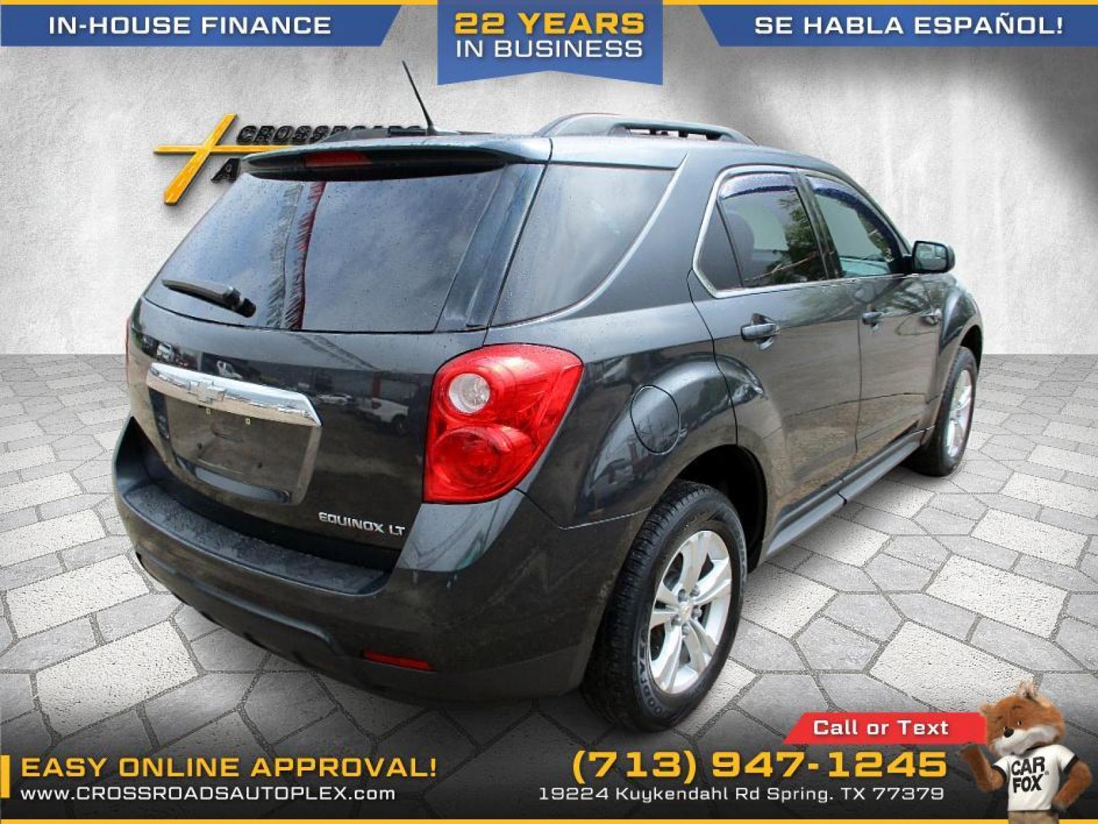 2013 GRAY /BLACK CHEVROLET EQUINOX 2LT 2WD (2GNALPEKXD6) with an 2.4L L4 DOHC 16V engine, 6-SPEED AUTOMATIC transmission, located at 19224 Kuykendahl Rd, Spring, TX, 77379, (713) 947-1245, 30.049259, -95.491402 - If you need a crossover that fits your lifestyle, this Equinox is the way to go. In this pristine 2013 you'll travel efficiently, with an EPA-estimated 32 MPG highway. For added peace of mind, this Equinox was named 2012 Top Safety Pick by the Insurance Institute for Highway Safety. This unit has to - Photo #4