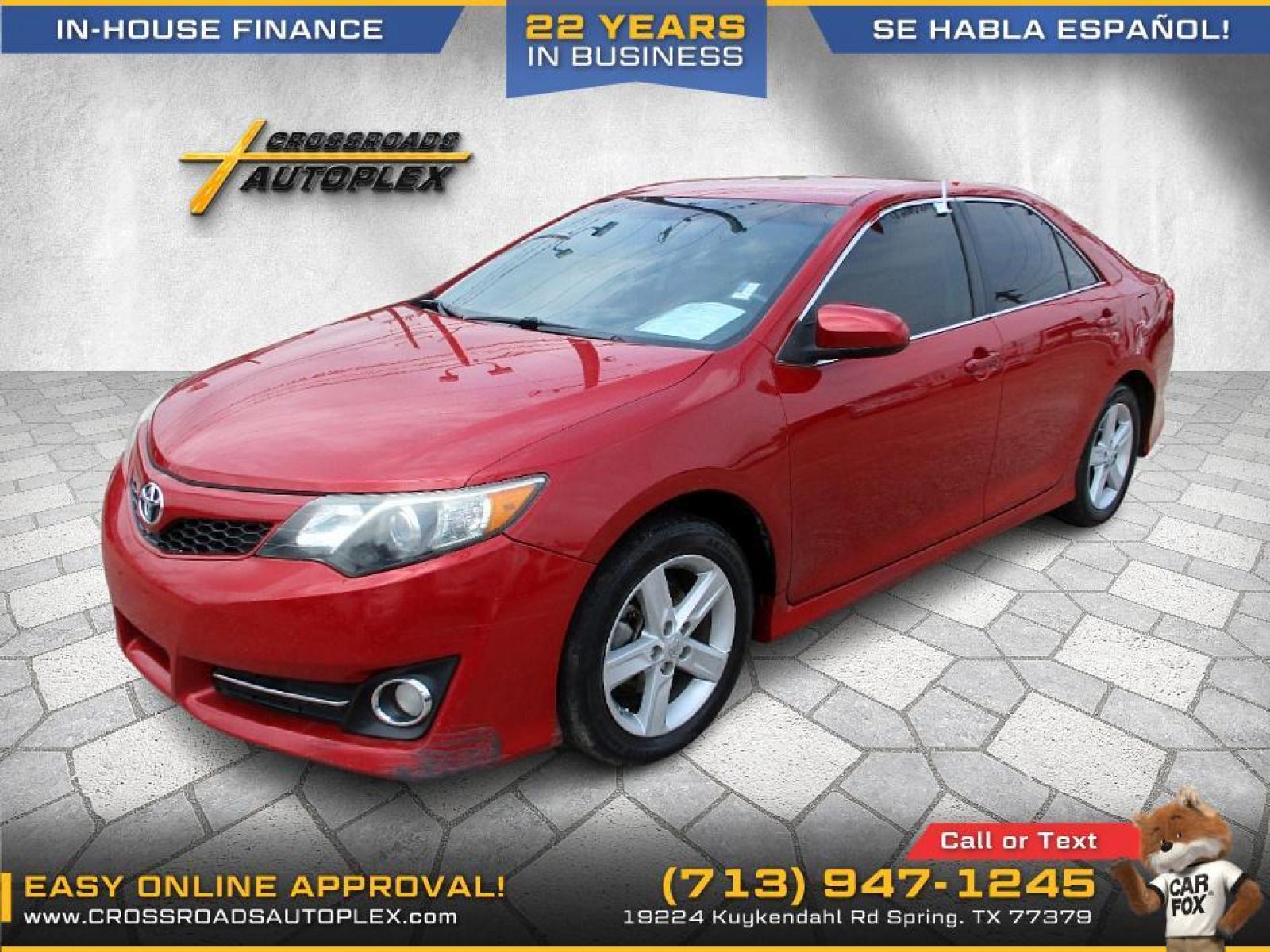 2013 RED /GRAY TOYOTA CAMRY SE (4T1BF1FK5DU) with an 2.5L L4 DOHC 16V engine, 6-SPEED AUTOMATIC transmission, located at 19224 Kuykendahl Rd, Spring, TX, 77379, (713) 947-1245, 30.049259, -95.491402 - 2007 TOYOTA CAMRY THAT JUST HIT THE LOT!! DONT WANT TO MISS THIS ONE, XTRA CLEAN 4-DOOR FULL SIZE SEDAN JUST ADDED TO OUR INVENTORY, SMOOTH DRIVE INTERIOR OF VEHICLE IS XTRA CLEAN WITH LEATHER SEATS & NO STAINS OR CUTS. EXTERIOR IS EQUALLY AS NICE WITH NO DOOR DINGS !THIS VEHICLE QUALIFIES FOR OUR I - Photo #1