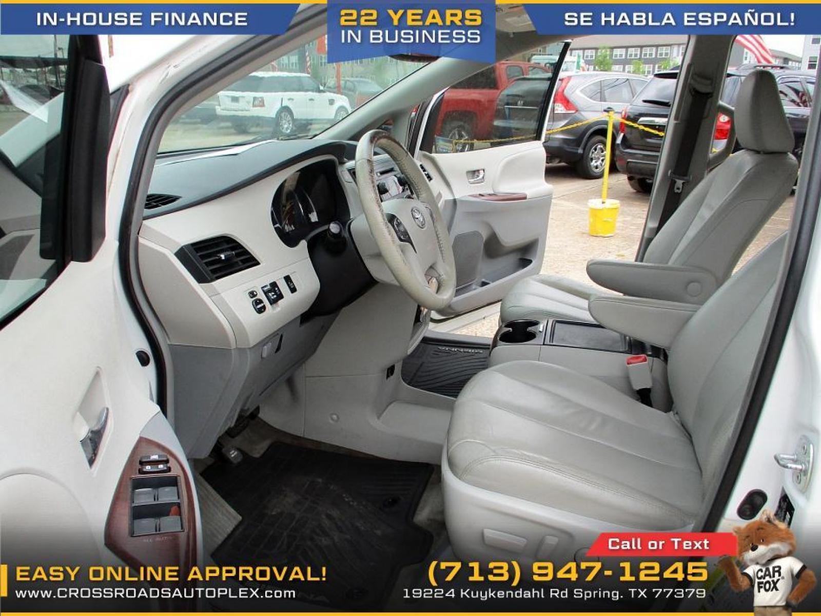 2013 WHITE /GRAY TOYOTA SIENNA XLE FWD 8-Passenger V6 (5TDYK3DCXDS) with an 3.5L V6 EFI DOHC 24V engine, 5-SPEED AUTOMATIC transmission, located at 19224 Kuykendahl Rd, Spring, TX, 77379, (713) 947-1245, 30.049259, -95.491402 - NEW ARRIVAL ********* 2013 TOYOTA SIENNA VAN*************WONT BE HERE LONG 2013 TOYOTA SIENNA VAN, THIS JUST HIT THE LOT AND WONT BE HERE LONG!! IF YOUR IN THE MARKET FOR A RELIABLE GAS EFFICIENT VAN THIS IS ONE DONT LOOK ANY FURTHER. THIS VEHICLE COMES EQUIPPED WITH FRONT AND PASSANGER AIRBAGS. - Photo #6