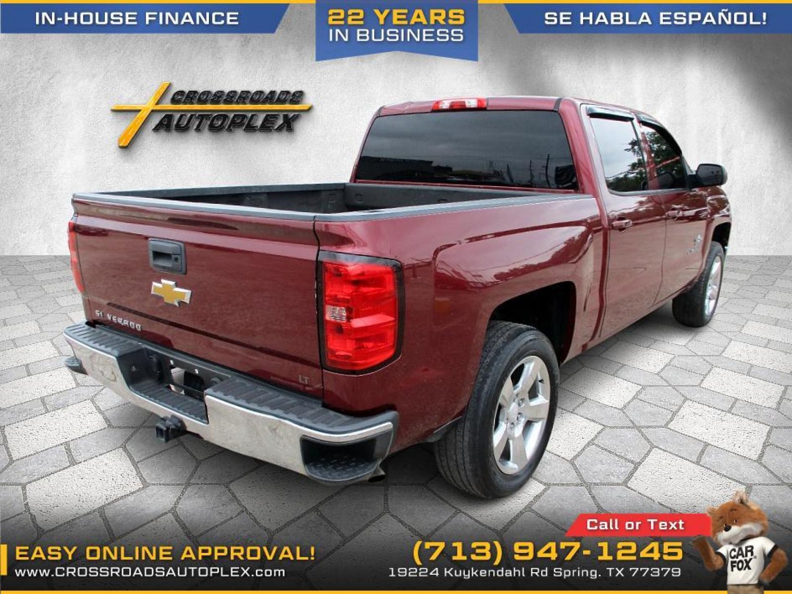 2014 MAROON /TAN CHEVROLET SILVERADO 1500 1LT Crew Cab 2WD (3GCPCREC1EG) with an 5.3L V8 OHV 16V engine, 6-SPEED AUTOMATIC transmission, located at 19224 Kuykendahl Rd, Spring, TX, 77379, (713) 947-1245, 30.049259, -95.491402 - NEW ARRIVAL CHEVROLET SILVERADO CREW CAB PICKUP!! THIS IS A MUST SEE, 4DR CREW CAB, CLOTH INTERIOR WITH NO STAINS AND CUTS, GREAT MILEAGE, ENGINE AND TRANSMISSION RUNS SMOOTH AND FUNCTIONS PROPERLY, ICE COLD A/C, PASSED OUR MULTI-POINT INSPECTION AND READY FOR DELIVERY! ALMOST NEW TIRES AND EXTERIOR - Photo #2
