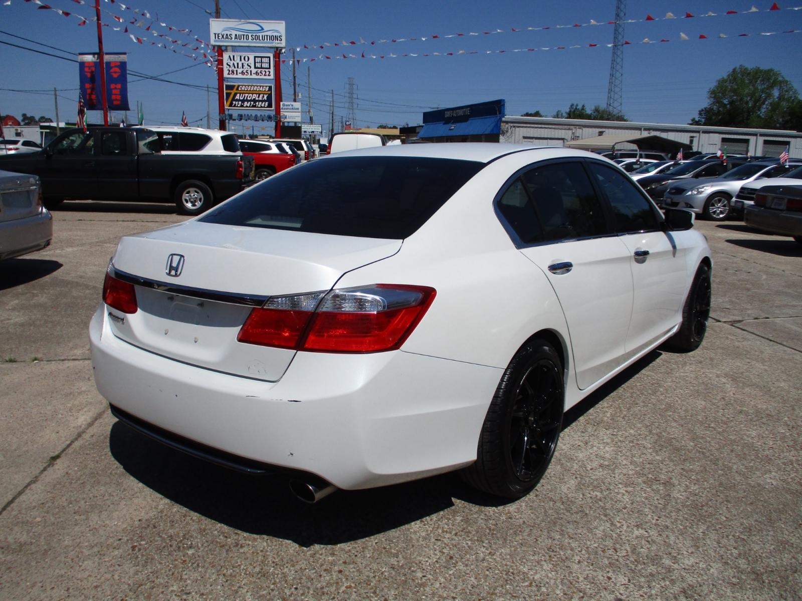 2013 WHITE HONDA ACCORD LX Sedan CVT (1HGCR2F34DA) with an 2.4L L4 DOHC 16V engine, CVT transmission, located at 19224 Kuykendahl Rd, Spring, TX, 77379, (713) 947-1245, 30.049259, -95.491402 - 2013 HONDA ACCORD, CLOTH INTERIOR, IN HOUSE FINANCING- SOUTH HOUSTON TX This Honda Accord is a great example of leading-edge combination of killer looks, next-big-thing technology and huge driving fun. This low mileage Accord embodies our safety for everyone philosophy. Bottom line is it is clean - Photo #2
