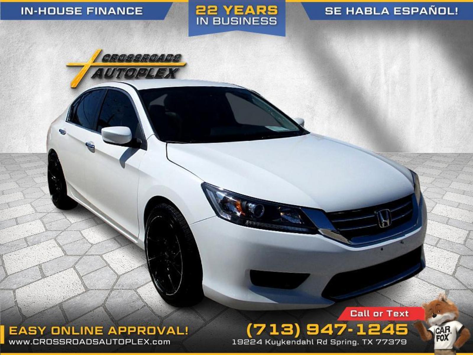 2013 WHITE HONDA ACCORD LX Sedan CVT (1HGCR2F34DA) with an 2.4L L4 DOHC 16V engine, CVT transmission, located at 19224 Kuykendahl Rd, Spring, TX, 77379, (713) 947-1245, 30.049259, -95.491402 - 2013 HONDA ACCORD, CLOTH INTERIOR, IN HOUSE FINANCING- SOUTH HOUSTON TX This Honda Accord is a great example of leading-edge combination of killer looks, next-big-thing technology and huge driving fun. This low mileage Accord embodies our safety for everyone philosophy. Bottom line is it is clean - Photo #13
