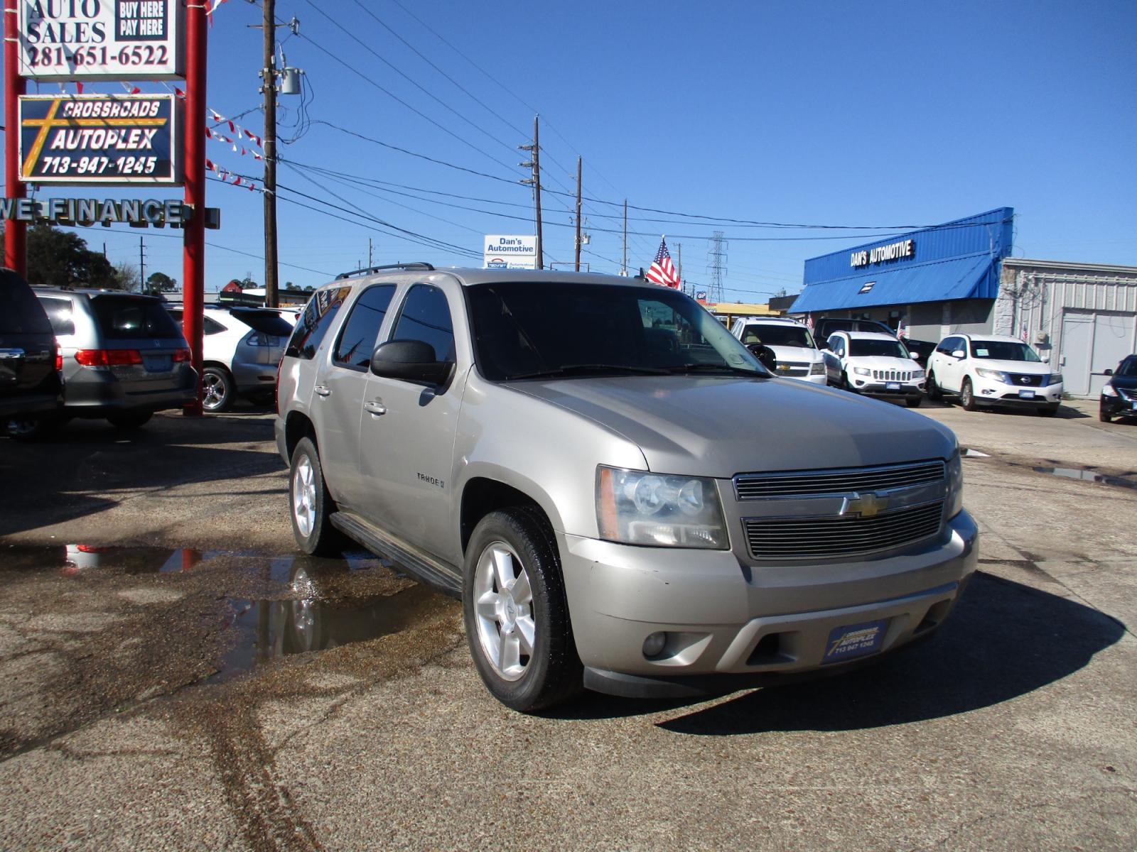 2007 BEIGE CHEVROLET TAHOE LTZ 2WD (1GNFC13J37R) with an 5.3L V8 OHV 16V engine, 4-SPEED AUTOMATIC transmission, located at 19224 Kuykendahl Rd, Spring, TX, 77379, (713) 947-1245, 30.049259, -95.491402 - LOOK!! NEW ARRIVAL CHEVROLET TAHOE, THIS TAHOE HAS GONE THROUGH LEGACY TRUCKS AND CARS MULTI-POINT INSPECTION AND READY FOR DELIVERY. THIS VEHICLE IS EQUIPPED WITH 3RD SEATING FOR THE WHOLE FAMILY. POWER WINDOWS AND LOCKS, TILT, GREAT SOUND SYSTEM, LEATHER INTERIOR. MOTOR AND TRANSMISSION RUNS GREAT - Photo #0
