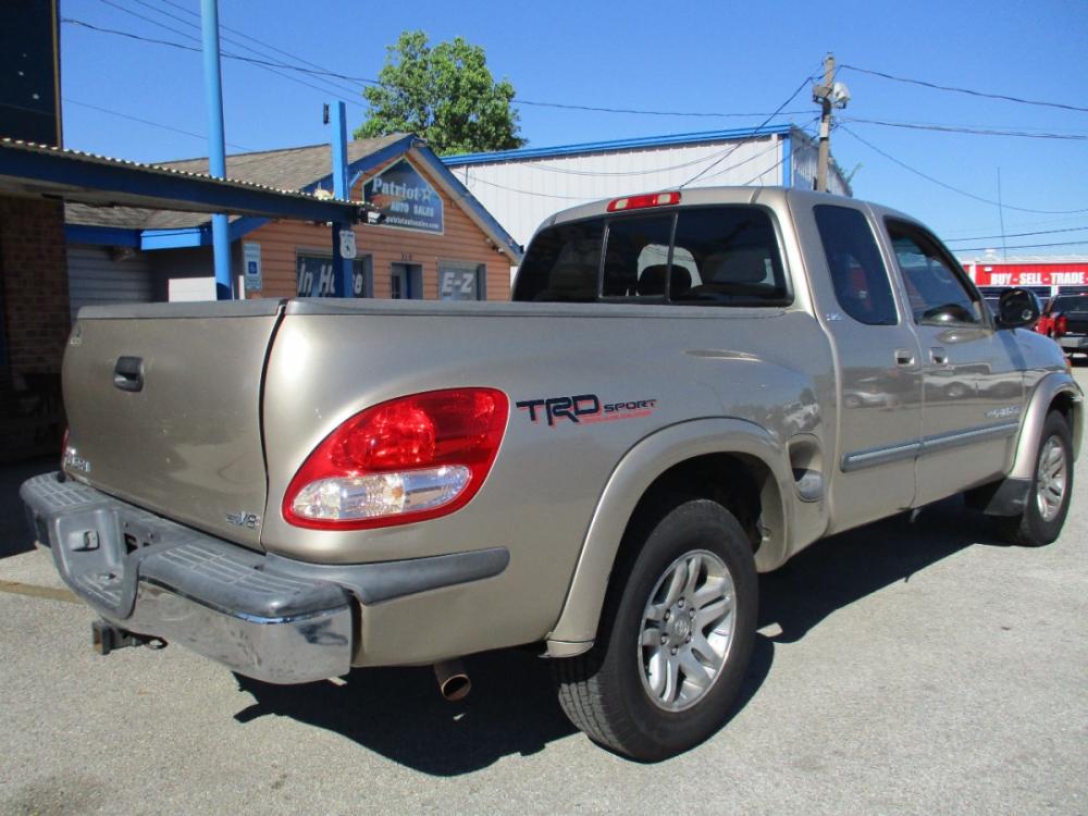 2003 GOLD TOYOTA TUNDRA SR5 Access Cab 2WD (5TBRT34103S) with an 4.7L V8 DOHC 32V engine, 4-SPEED AUTOMATIC OR 5-SPEED MANUAL transmission, located at 310 Spencer Hwy, South Houston, TX, 77587, (713) 947-1245, 29.664383, -95.228897 - 2003 TOYOTA TUNDRA JUST HIT THE LOT TODAY!! DONT MISS THIS ONE, WONT BE HERE LONG! If your looking for a great truck this is it, With the advertised highest V-8 half-ton horse power and torque under the hood. The Tundra continues it's luxurious appointments with premium materials such as brushed - Photo #2