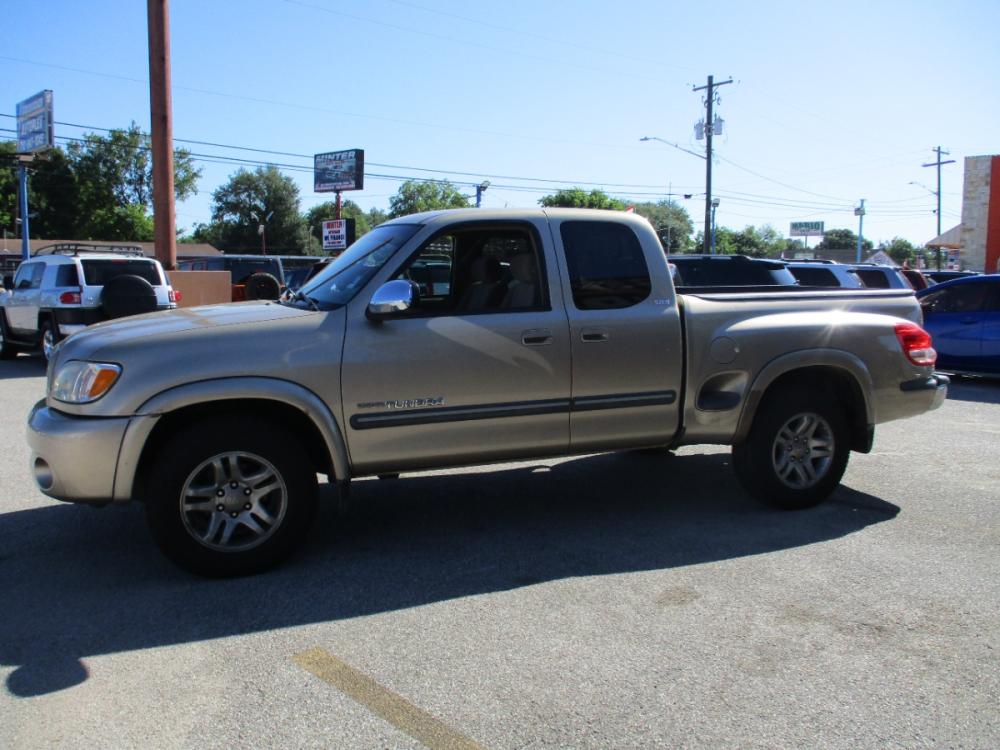 2003 GOLD TOYOTA TUNDRA SR5 Access Cab 2WD (5TBRT34103S) with an 4.7L V8 DOHC 32V engine, 4-SPEED AUTOMATIC OR 5-SPEED MANUAL transmission, located at 310 Spencer Hwy, South Houston, TX, 77587, (713) 947-1245, 29.664383, -95.228897 - 2003 TOYOTA TUNDRA JUST HIT THE LOT TODAY!! DONT MISS THIS ONE, WONT BE HERE LONG! If your looking for a great truck this is it, With the advertised highest V-8 half-ton horse power and torque under the hood. The Tundra continues it's luxurious appointments with premium materials such as brushed - Photo #5