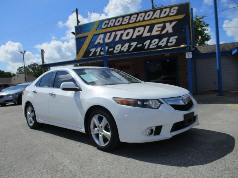 2014 WHITE /TAN ACURA TSX 5-Spd AT (JH4CU2F41EC) with an 2.4L L4 DOHC 16V engine, 5-SPEED AUTOMATIC transmission, located at 310 Spencer Hwy, South Houston, TX, 77587, (713) 947-1245, 29.664383, -95.228897 - NEW ARRIVAL, QUALIFIES FOR IN-HOUSE FINANCING, COLD A/C GREAT SOUND SYSTEM, ENGINE & TRANSMISSION RUN'S QUIET & SMOOTH, EXTERIOR APPEARS TO HAVE BEEN GARAGED KEPT, ALMOST NEW TIRES, NON-SMOKER, SEATS AND CARPETS ARE FREE FROM SOILS & STAINS, CALL ONE OF OUR FRIENDLY FINANCE SPECIALIST FOR EASY APPRO - Photo #0