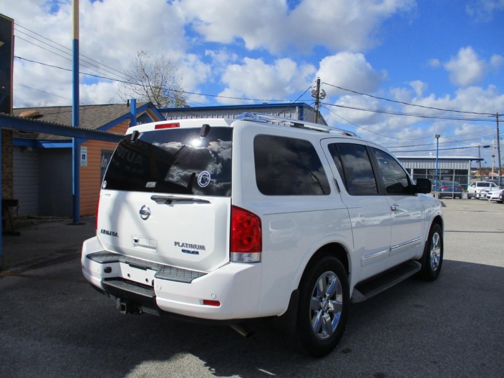 2010 WHITE NISSAN ARMADA SE 2WD (5N1BA0ND2AN) with an 5.6L V8 DOHC 32V FFV engine, 5-SPEED AUTOMATIC transmission, located at 310 Spencer Hwy, South Houston, TX, 77587, (713) 947-1245, 29.664383, -95.228897 - LOOK!! NEW ARRIVAL NISSAN ARMADA, THIS ARMADA HAS GONE THROUGH CROSSROADS AUTOPLEX MULTI-POINT INSPECTION AND READY FOR DELIVERY. THIS VEHICLE IS EQUIPPED WITH 3RD SEATING FOR THE WHOLE FAMILY. POWER WINDOWS AND LOCKS, TILT, GREAT SOUND SYSTEM, LEATHER INTERIOR. MOTOR AND TRANSMISSION RUNS GREAT AND - Photo #2