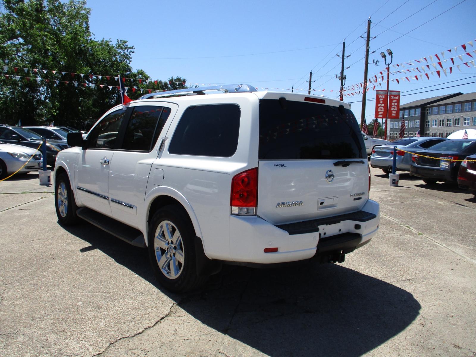 2010 WHITE NISSAN ARMADA SE 2WD (5N1BA0ND2AN) with an 5.6L V8 DOHC 32V FFV engine, 5-SPEED AUTOMATIC transmission, located at 19224 Kuykendahl Rd, Spring, TX, 77379, (713) 947-1245, 30.049259, -95.491402 - LOOK!! NEW ARRIVAL NISSAN ARMADA, THIS ARMADA HAS GONE THROUGH CROSSROADS AUTOPLEX MULTI-POINT INSPECTION AND READY FOR DELIVERY. THIS VEHICLE IS EQUIPPED WITH 3RD SEATING FOR THE WHOLE FAMILY. POWER WINDOWS AND LOCKS, TILT, GREAT SOUND SYSTEM, LEATHER INTERIOR. MOTOR AND TRANSMISSION RUNS GREAT AND - Photo #4