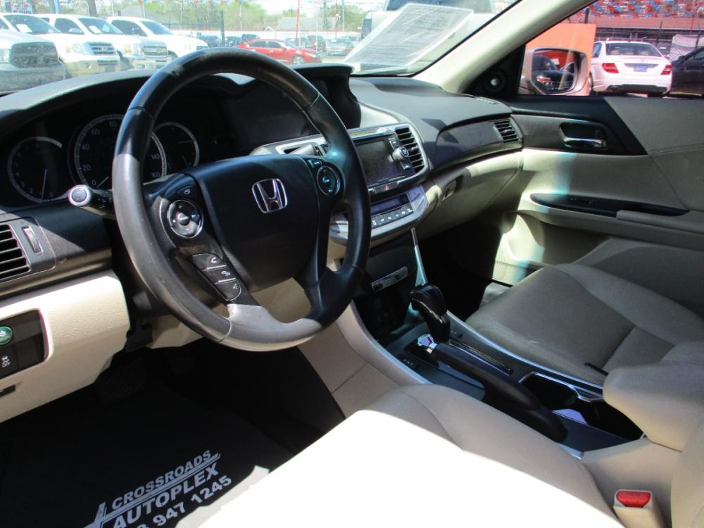 2013 GOLD /BEIGE Honda Accord EX-L Sedan CVT (1HGCR2F8XDA) with an 2.4L L4 DOHC 16V engine, Continuously Variable Transmission transmission, located at 310 Spencer Hwy, South Houston, TX, 77587, (713) 947-1245, 29.664383, -95.228897 - This Honda Accord is a great example of leading-edge combination of killer looks, next-big-thing technology and huge driving fun. The accord embodies our safety for everyone philosophy. Bottom line is it is clean with a lot of options, it's safe with our 24-point multi-inspection by our ASE Certifie - Photo #13