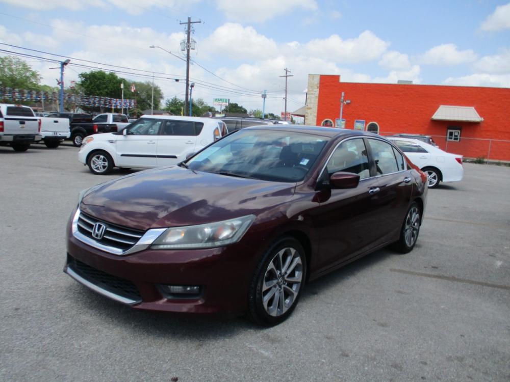2015 MAROON HONDA ACCORD Sport Sedan CVT (1HGCR2F53FA) with an 2.4L L4 DOHC 16V engine, CVT transmission, located at 310 Spencer Hwy, South Houston, TX, 77587, (713) 947-1245, 29.664383, -95.228897 - This Honda Accord is a great example of leading-edge combination of killer looks, next-big-thing technology and huge driving fun. Accord embodies our safety for everyone philosophy. Bottom line is it is clean with a lot of options, it's safe with our 24-point multi-inspection by our ASE Certified t - Photo #6