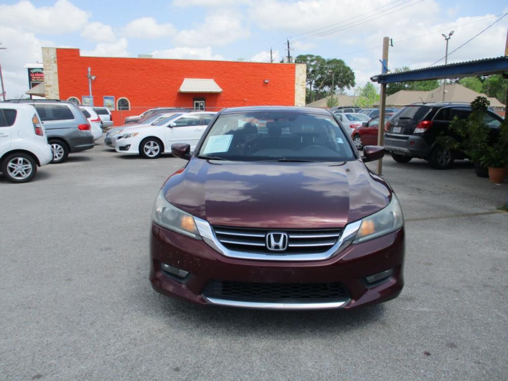 2015 MAROON HONDA ACCORD Sport Sedan CVT (1HGCR2F53FA) with an 2.4L L4 DOHC 16V engine, CVT transmission, located at 310 Spencer Hwy, South Houston, TX, 77587, (713) 947-1245, 29.664383, -95.228897 - This Honda Accord is a great example of leading-edge combination of killer looks, next-big-thing technology and huge driving fun. Accord embodies our safety for everyone philosophy. Bottom line is it is clean with a lot of options, it's safe with our 24-point multi-inspection by our ASE Certified t - Photo #7