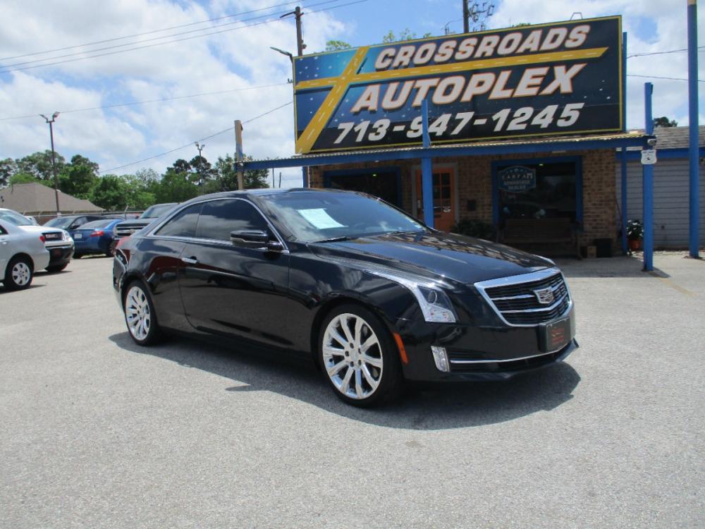2016 BLACK CADILLAC ATS Coupe 3.6L Performance RWD w/Driver Assist Pkg. (1G6AD1RS4G0) with an 3.6L V6 DOHC 24V engine, 6-SPEED AUTOMATIC transmission, located at 310 Spencer Hwy, South Houston, TX, 77587, (713) 947-1245, 29.664383, -95.228897 - 2016 CADILLAC ATS, TWO OWNER, LOW MILES, IMMUCULATE, CLEAN CARFAX. PREMIUM PACKAGE AND ALL THE GOODIES YOU COULD WANT. RARE CAR!!! , 2 DOOR WITH POWER SEATS FOR THE CONVIENCE OF THE BACK. THIS CAR IS EQUIPPED WITH A SUNROOF AND BACK UP CAMERA AS WELL. CALL US TODAY TO SCHEDULE YOUR VIEWING OF THIS R - Photo #1