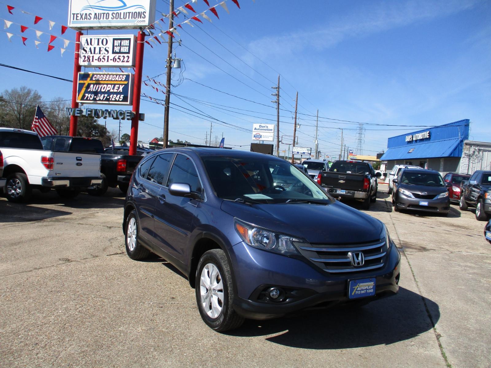 2013 BLUE HONDA CR-V EX 2WD 5-Speed AT (3CZRM3H52DG) with an 2.4L L4 DOHC 16V engine, 5-SPEED AUTOMATIC transmission, located at 19224 Kuykendahl Rd, Spring, TX, 77379, (713) 947-1245, 30.049259, -95.491402 - Photo #0