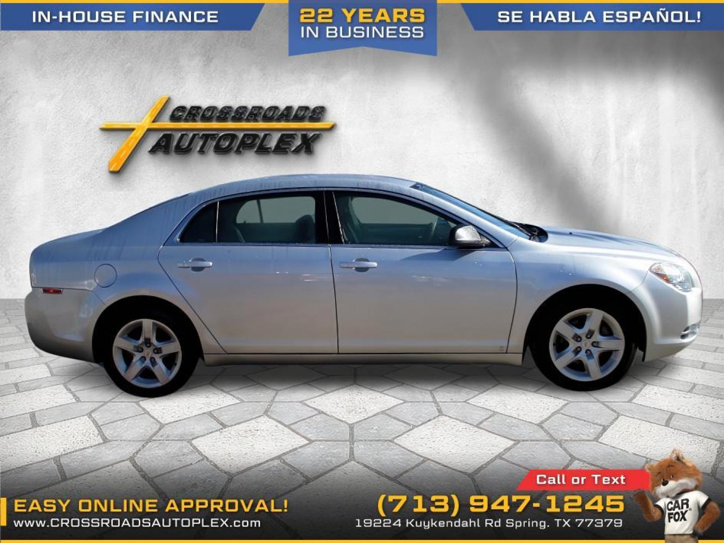 2009 SILVER CHEVROLET MALIBU LS (1G1ZG57BX9F) with an 2.4L L4 DOHC 16V engine, 4-SPEED AUTOMATIC transmission, located at 19224 Kuykendahl Rd, Spring, TX, 77379, (713) 947-1245, 30.049259, -95.491402 - NEW ARRIVAL! LOW MILES! This 2009 Chevrolet Malibu is pristine condition and been very well taken care of. It is the first year of this new body style for the Malibu that it is as sharp looking as the brand new ones. This car is a perfect fit for a small family while still getting you up to 34 mile - Photo#1