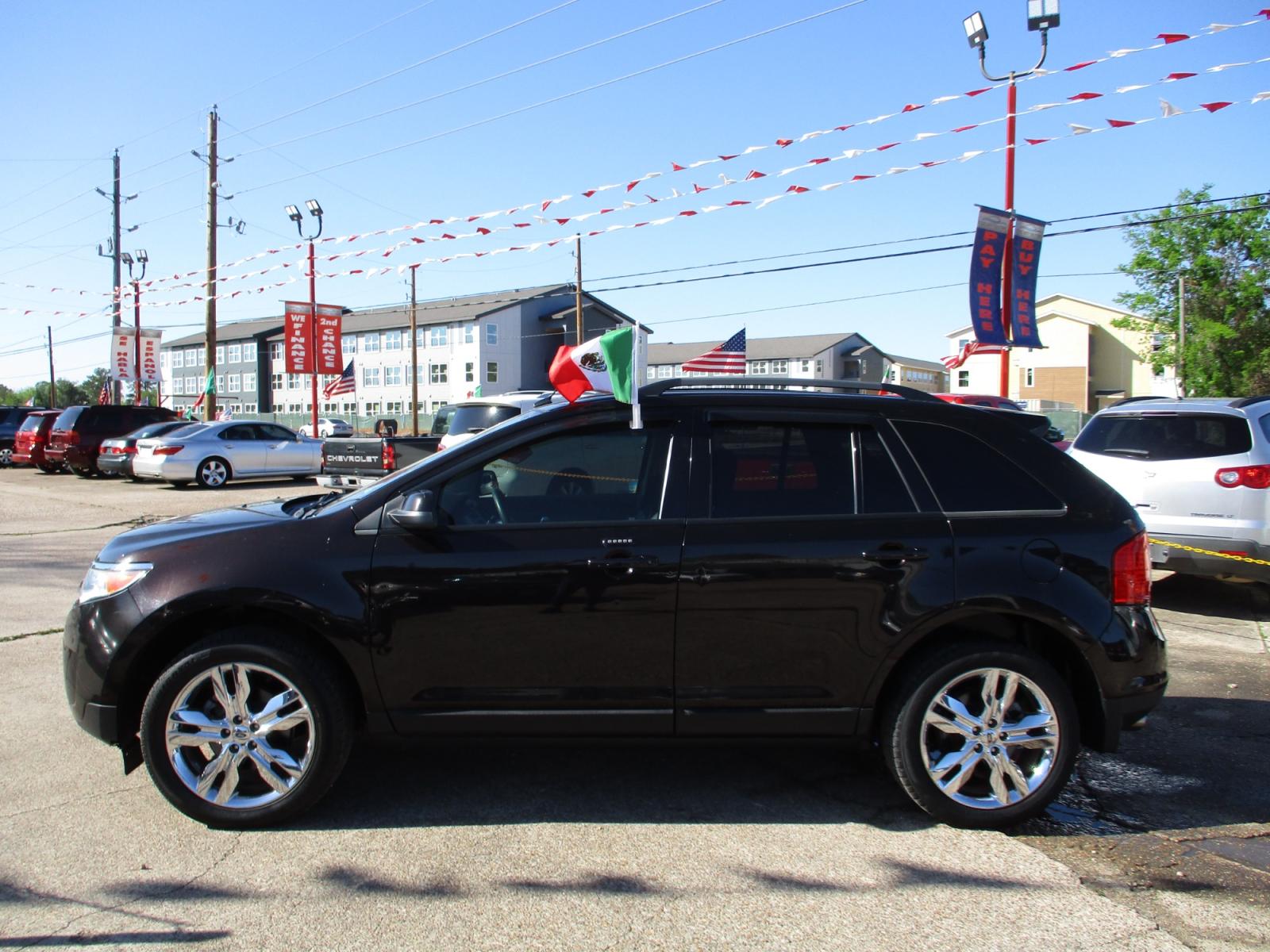 2013 BLACK /GRAY FORD EDGE SEL FWD (2FMDK3JC5DB) with an 3.5L V6 DOHC 24V engine, 6-SPEED AUTOMATIC transmission, located at 19224 Kuykendahl Rd, Spring, TX, 77379, (713) 947-1245, 30.049259, -95.491402 - Photo #5