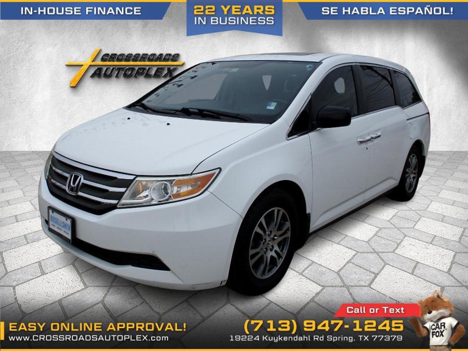 2011 WHITE /GRAY HONDA ODYSSEY Touring (5FNRL5H90BB) with an 3.5L V6 SOHC 24V engine, 5-SPEED AUTOMATIC transmission, located at 19224 Kuykendahl Rd, Spring, TX, 77379, (713) 947-1245, 30.049259, -95.491402 - used car loans/financing to South Houston TX, Pasadena TX, Galena Park TX, Jacinto City TX, Deer Park TX, Pearland TX, Cloverleaf TX, Friendswood TX, Houston TX, Channelview TX, Webster TX, West University Place TX, La Porte TX, League City TX, The Woodlands TX, Cypress TX, Spring TX Bellaire TX & S - Photo #27