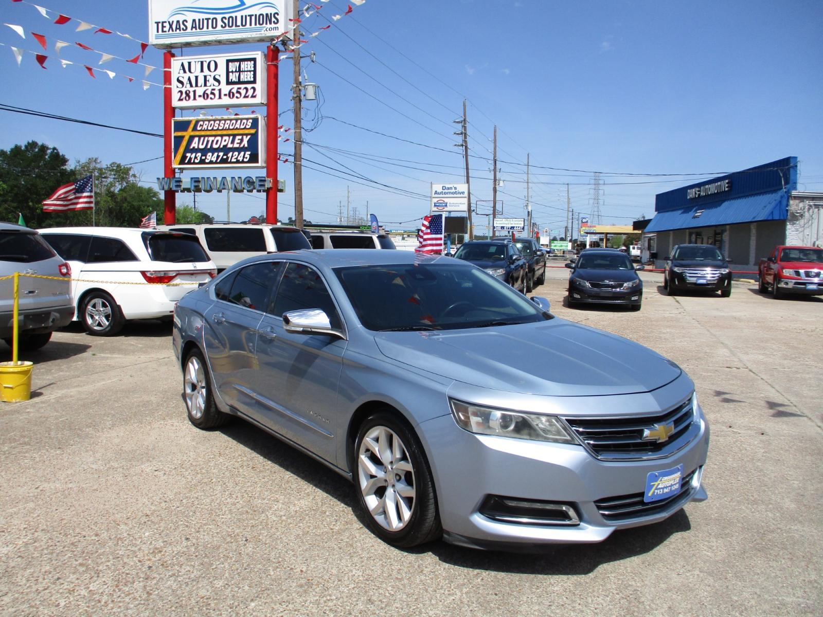 2015 BLUE /GRAY CHEVROLET IMPALA LTZ (1G1165S3XFU) with an 3.6L V6 DOHC 24V engine, 6-SPEED AUTOMATIC transmission, located at 19224 Kuykendahl Rd, Spring, TX, 77379, (713) 947-1245, 30.049259, -95.491402 - When you reach a certain age, you come to respect any product that's been around as long -- and been through as many changes -- as you have. In the automotive world, the Chevrolet Impala would be a good example -- it's been around in various incarnations since the late 1950s.This is a testament to i - Photo #0