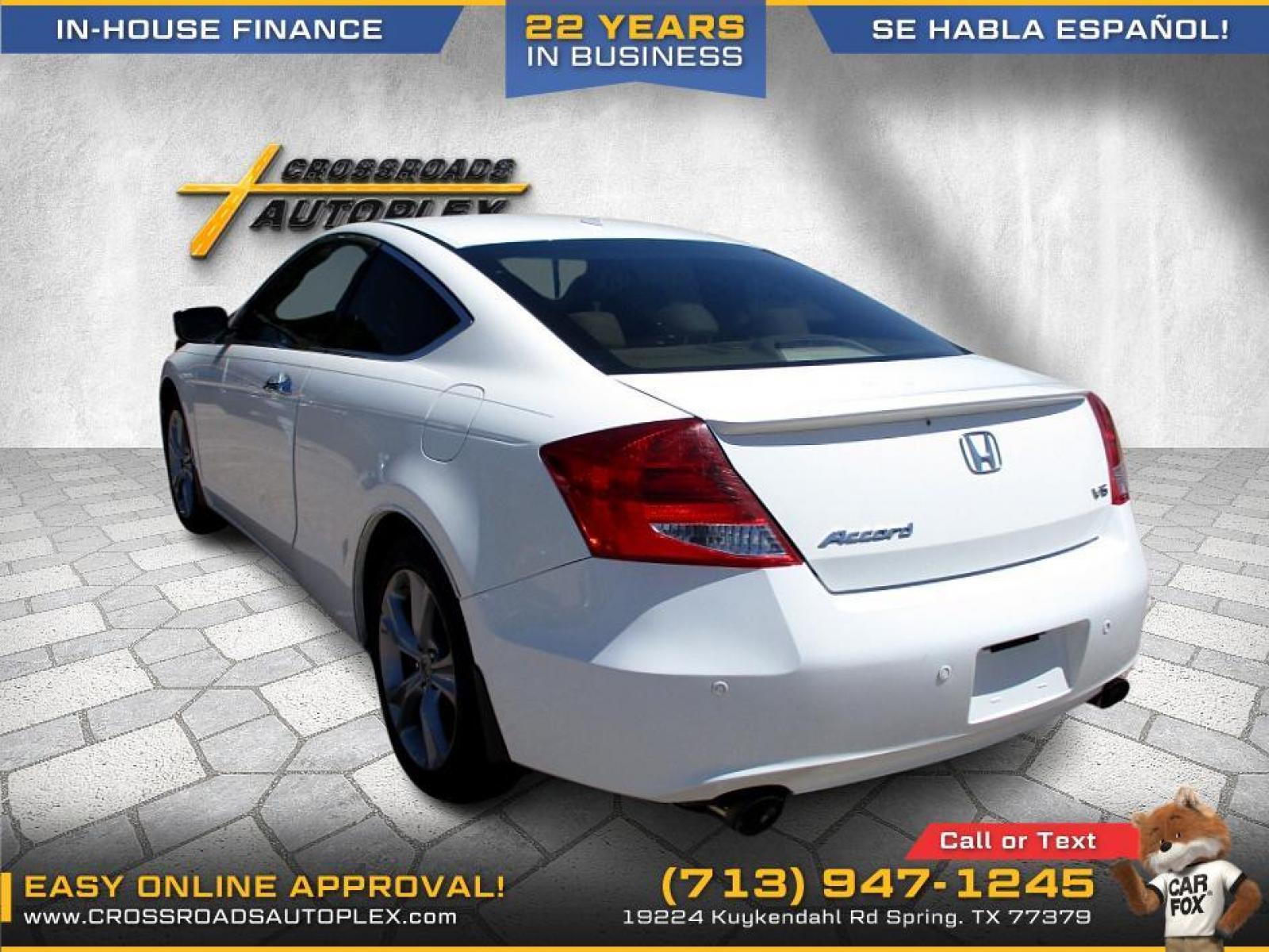 2012 WHITE HONDA ACCORD EX-L V6 Coupe AT (1HGCS2B88CA) with an 3.5L V6 SOHC 24V engine, 5-SPEED AUTOMATIC transmission, located at 19224 Kuykendahl Rd, Spring, TX, 77379, (713) 947-1245, 30.049259, -95.491402 - This Honda Accord is a great example of leading-edge combination of killer looks, next-big-thing technology and huge driving fun. Civic embodies our safety for everyone philosophy. Bottom line is it is clean with a lot of options, it's safe with our 24-point multi-inspection by our ASE Certified tec - Photo #20