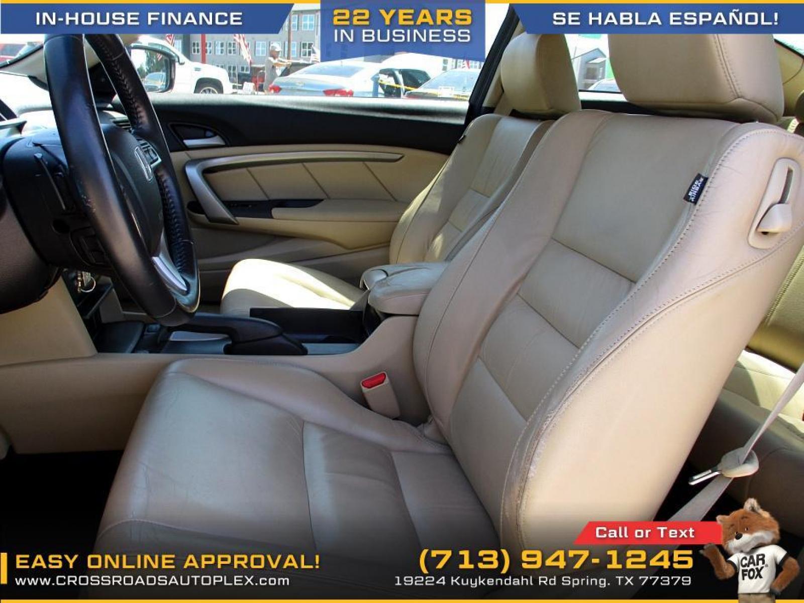 2012 WHITE HONDA ACCORD EX-L V6 Coupe AT (1HGCS2B88CA) with an 3.5L V6 SOHC 24V engine, 5-SPEED AUTOMATIC transmission, located at 19224 Kuykendahl Rd, Spring, TX, 77379, (713) 947-1245, 30.049259, -95.491402 - This Honda Accord is a great example of leading-edge combination of killer looks, next-big-thing technology and huge driving fun. Civic embodies our safety for everyone philosophy. Bottom line is it is clean with a lot of options, it's safe with our 24-point multi-inspection by our ASE Certified tec - Photo #24