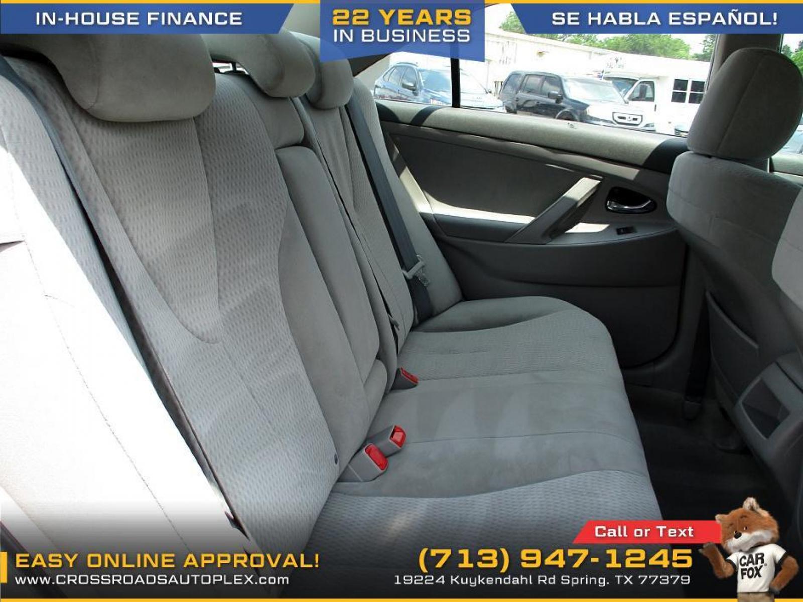 2010 SILVER TOYOTA CAMRY LE 6-Spd AT (4T1BF3EK3AU) with an 2.5L L4 DOHC 16V engine, 6-SPEED AUTOMATIC transmission, located at 19224 Kuykendahl Rd, Spring, TX, 77379, (713) 947-1245, 30.049259, -95.491402 - We offer in house financing in addition to a variety of finance options to cater to your specific needs. Our friendly sales professionals are standing by, ready to help you drive out today. Come see the difference here at Crossroads Autoplex, where we treat everyone like family. Call today at 713-94 - Photo #9
