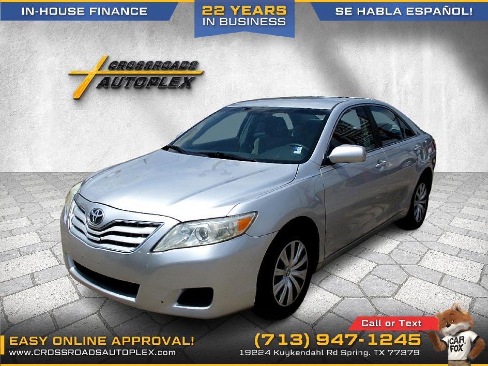 2010 SILVER TOYOTA CAMRY LE 6-Spd AT (4T1BF3EK3AU) with an 2.5L L4 DOHC 16V engine, 6-SPEED AUTOMATIC transmission, located at 19224 Kuykendahl Rd, Spring, TX, 77379, (713) 947-1245, 30.049259, -95.491402 - We offer in house financing in addition to a variety of finance options to cater to your specific needs. Our friendly sales professionals are standing by, ready to help you drive out today. Come see the difference here at Crossroads Autoplex, where we treat everyone like family. Call today at 713-94 - Photo #6