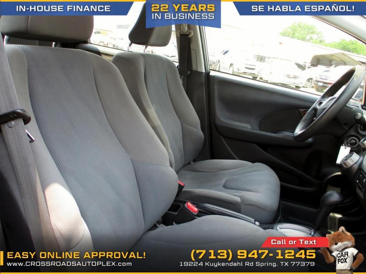 2010 SILVER /GRAY HONDA FIT 5-Speed AT (JHMGE8H24AS) with an 1.5L L4 SOHC 16V engine, AUTOMATIC transmission, located at 19224 Kuykendahl Rd, Spring, TX, 77379, (713) 947-1245, 30.049259, -95.491402 - used car loans/financing to South Houston TX, Pasadena TX, Galena Park TX, Jacinto City TX, Deer Park TX, Pearland TX, Cloverleaf TX, Friendswood TX, Houston TX, Channelview TX, Webster TX, West University Place TX, La Porte TX, League City TX, Bellaire TX & Seabrook TX. - Photo#11