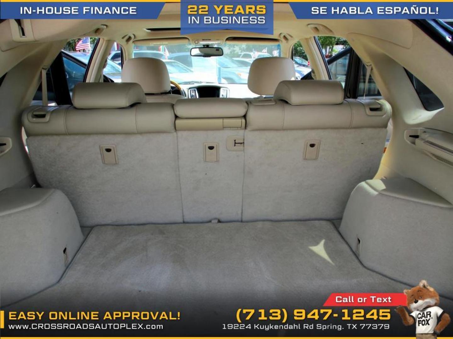 2009 BLACK LEXUS RX 350 FWD (2T2GK31U29C) with an 3.5L V6 DOHC 24V engine, 5-SPEED AUTOMATIC transmission, located at 19224 Kuykendahl Rd, Spring, TX, 77379, (713) 947-1245, 30.049259, -95.491402 - We offer in house financing in addition to a variety of finance options to cater to your specific needs. Our friendly sales professionals are standing by, ready to help you drive out today. Come see the difference here at Crossroads Autoplex, where we treat everyone like family. Call today at 713-94 - Photo#9