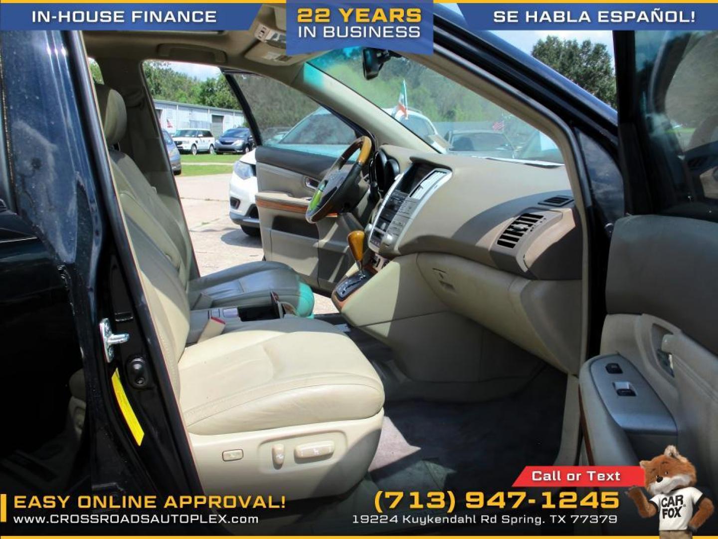 2009 BLACK LEXUS RX 350 FWD (2T2GK31U29C) with an 3.5L V6 DOHC 24V engine, 5-SPEED AUTOMATIC transmission, located at 19224 Kuykendahl Rd, Spring, TX, 77379, (713) 947-1245, 30.049259, -95.491402 - We offer in house financing in addition to a variety of finance options to cater to your specific needs. Our friendly sales professionals are standing by, ready to help you drive out today. Come see the difference here at Crossroads Autoplex, where we treat everyone like family. Call today at 713-94 - Photo#13