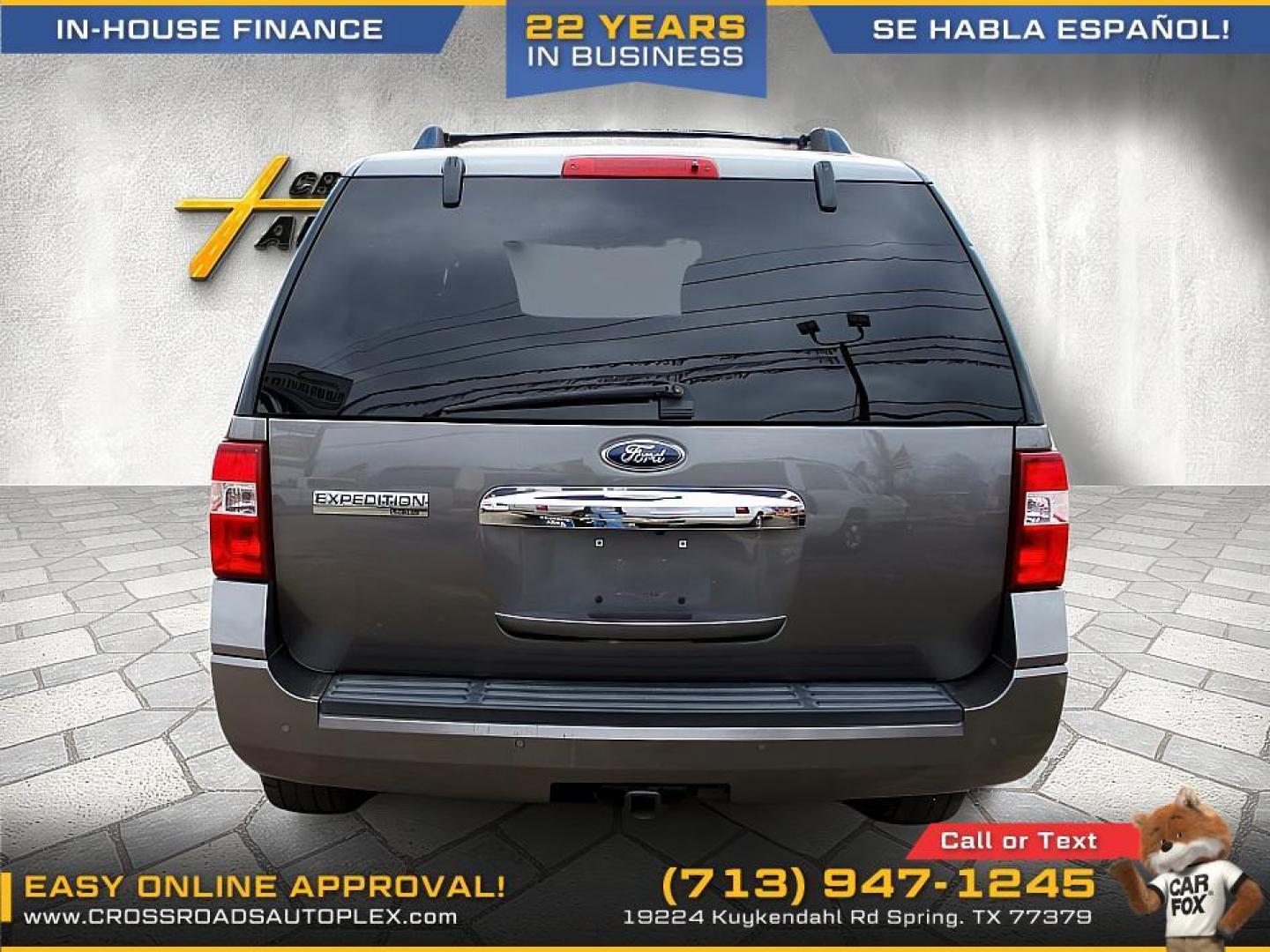 2013 BLACK /TAN FORD EXPEDITION Limited 2WD (1FMJU1K56DE) with an 5.4L V8 SOHC 16V FFV engine, 6-SPEED AUTOMATIC transmission, located at 19224 Kuykendahl Rd, Spring, TX, 77379, (713) 947-1245, 30.049259, -95.491402 - Photo#3