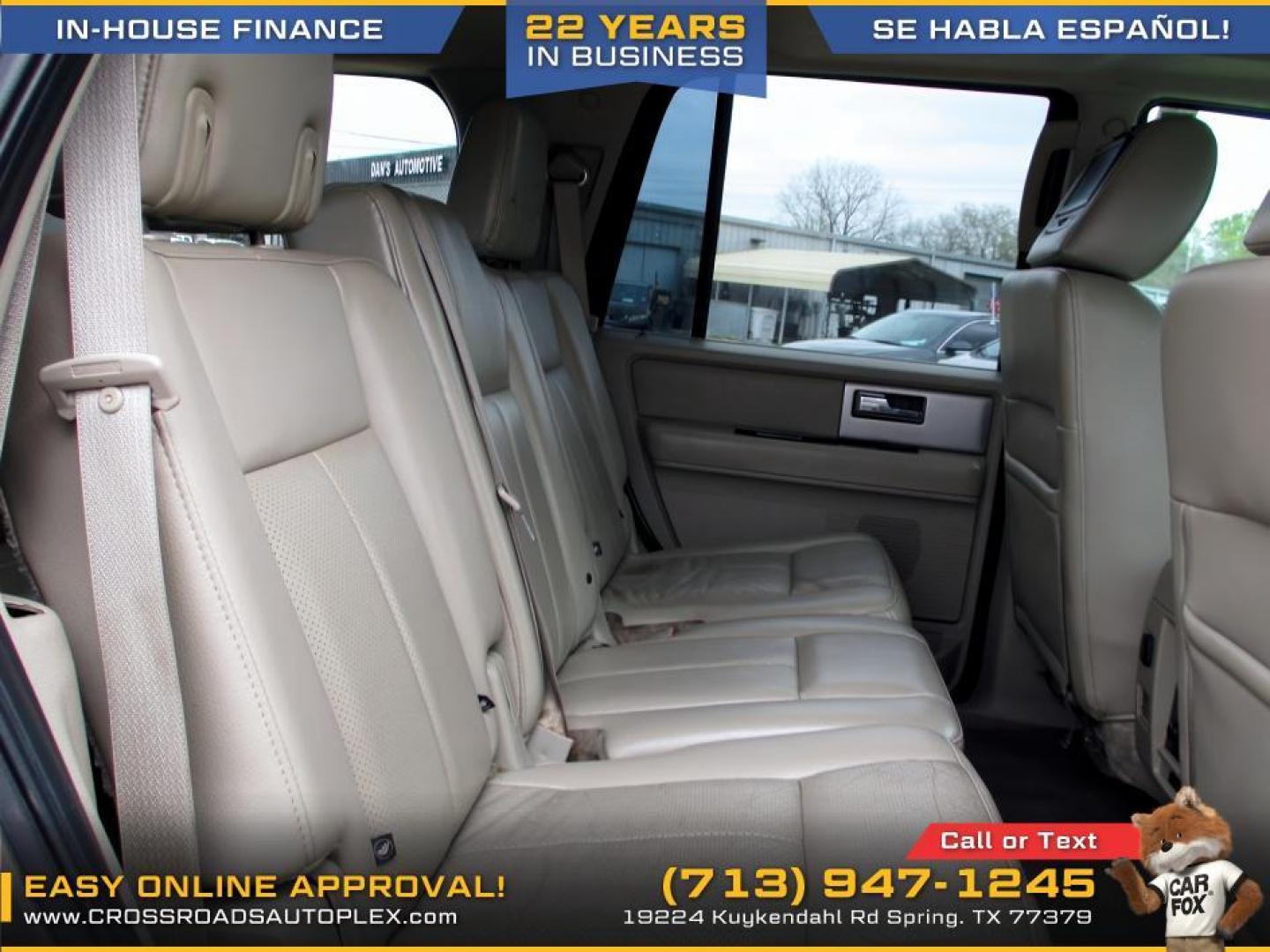 2013 BLACK /TAN FORD EXPEDITION Limited 2WD (1FMJU1K56DE) with an 5.4L V8 SOHC 16V FFV engine, 6-SPEED AUTOMATIC transmission, located at 19224 Kuykendahl Rd, Spring, TX, 77379, (713) 947-1245, 30.049259, -95.491402 - Photo#9