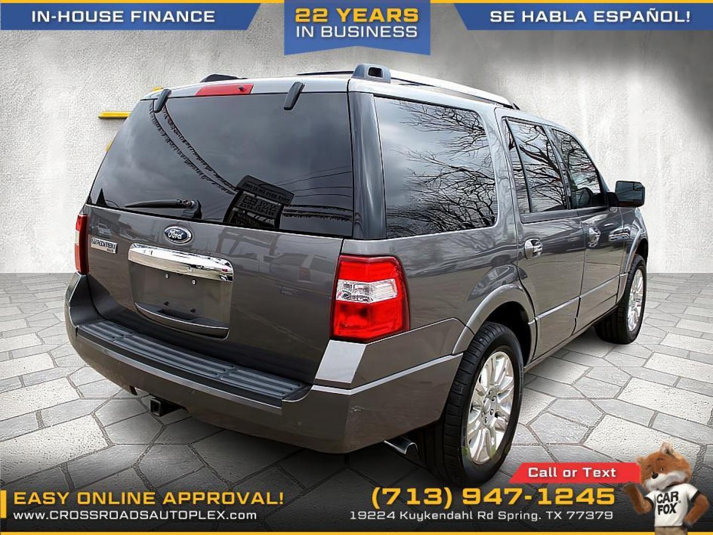 2013 BLACK /TAN FORD EXPEDITION Limited 2WD (1FMJU1K56DE) with an 5.4L V8 SOHC 16V FFV engine, 6-SPEED AUTOMATIC transmission, located at 19224 Kuykendahl Rd, Spring, TX, 77379, (713) 947-1245, 30.049259, -95.491402 - Photo#2