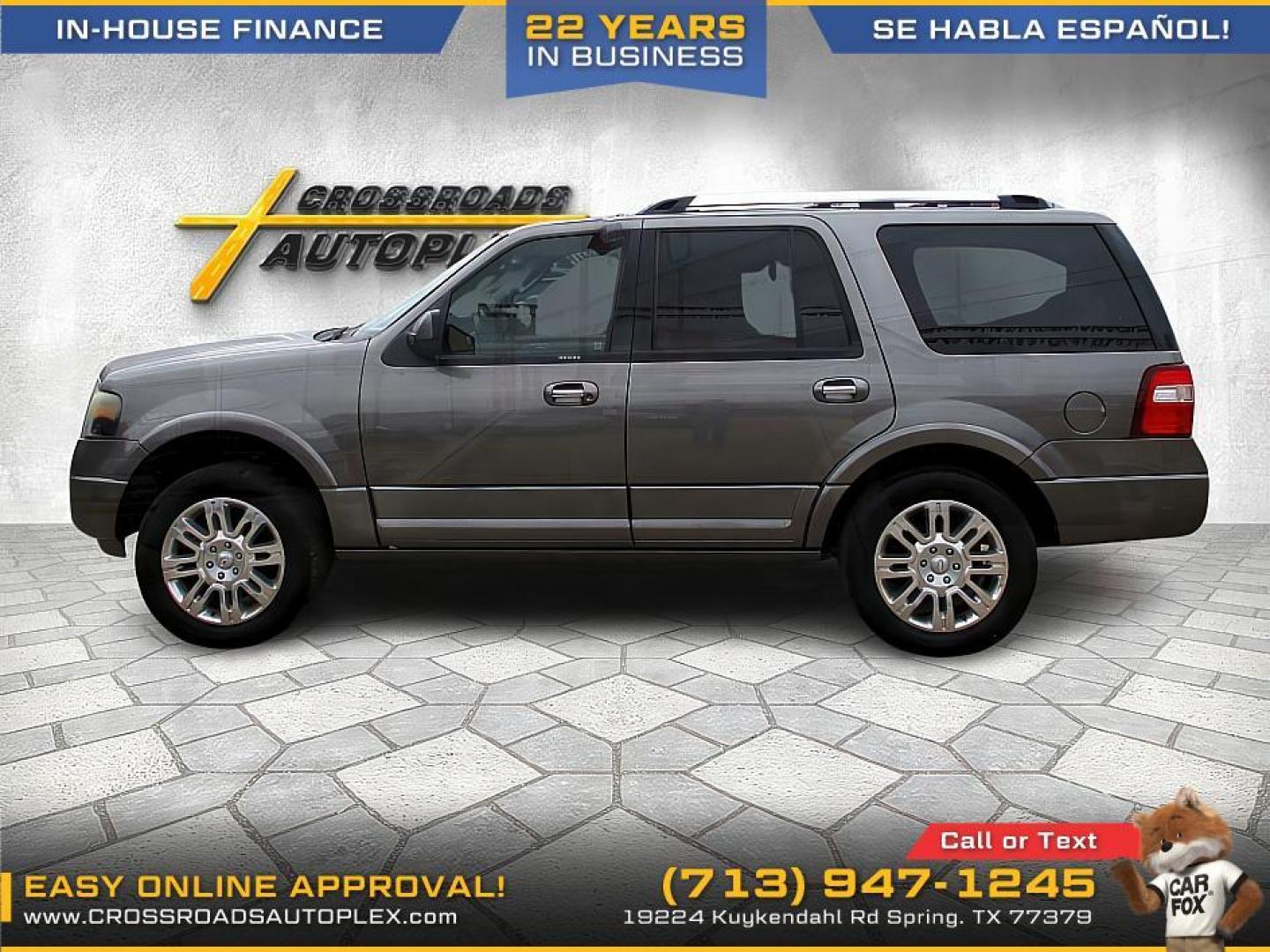 2013 BLACK /TAN FORD EXPEDITION Limited 2WD (1FMJU1K56DE) with an 5.4L V8 SOHC 16V FFV engine, 6-SPEED AUTOMATIC transmission, located at 19224 Kuykendahl Rd, Spring, TX, 77379, (713) 947-1245, 30.049259, -95.491402 - Photo#5
